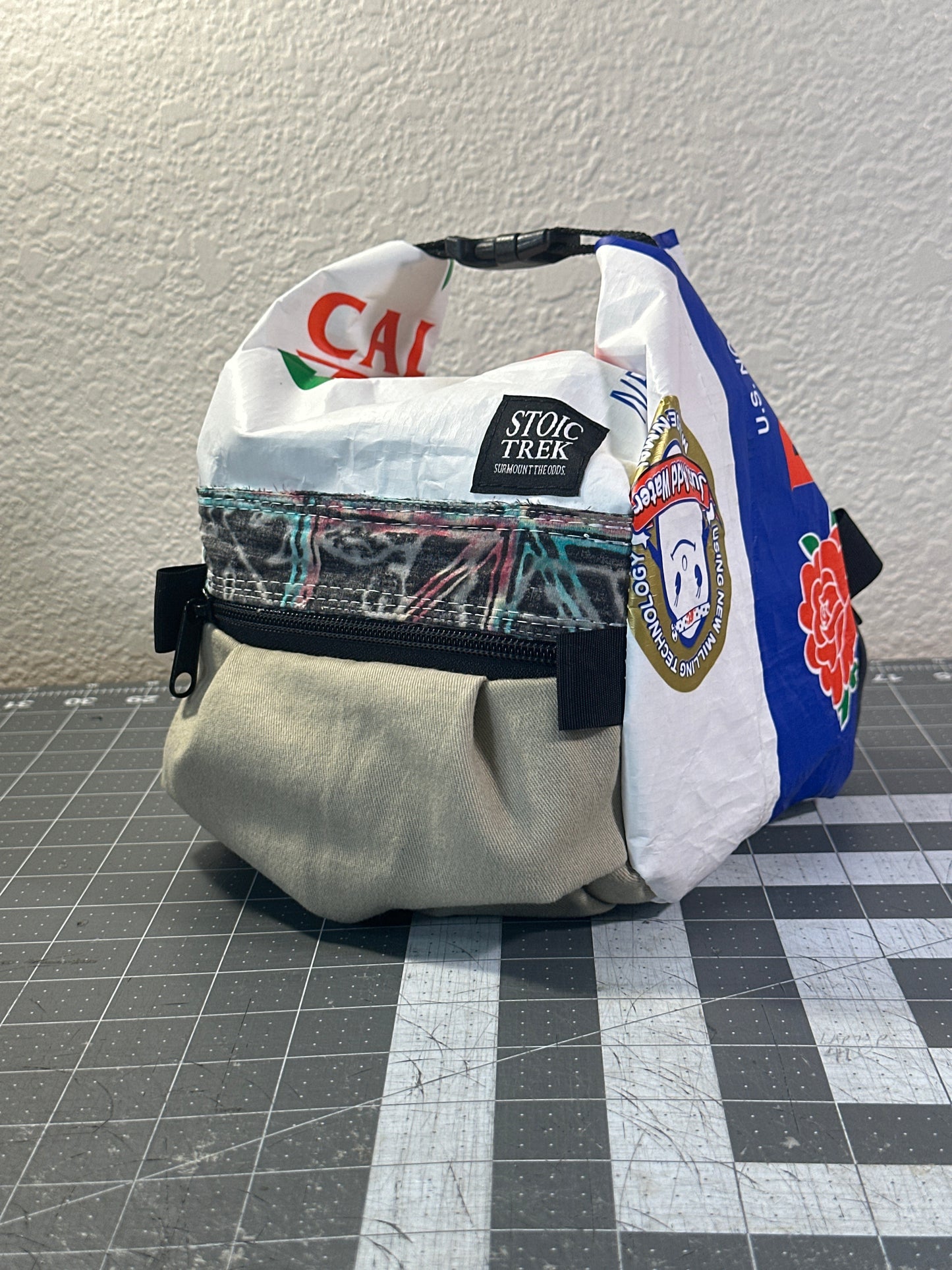 Rice Bag Worn Wear Upcycled Bouldering Pail 0017