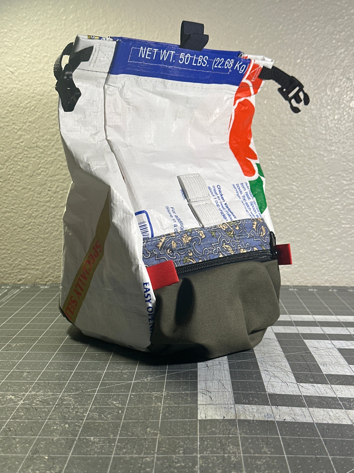 Rice Bag Worn Wear Upcycled Bouldering Pail 0010