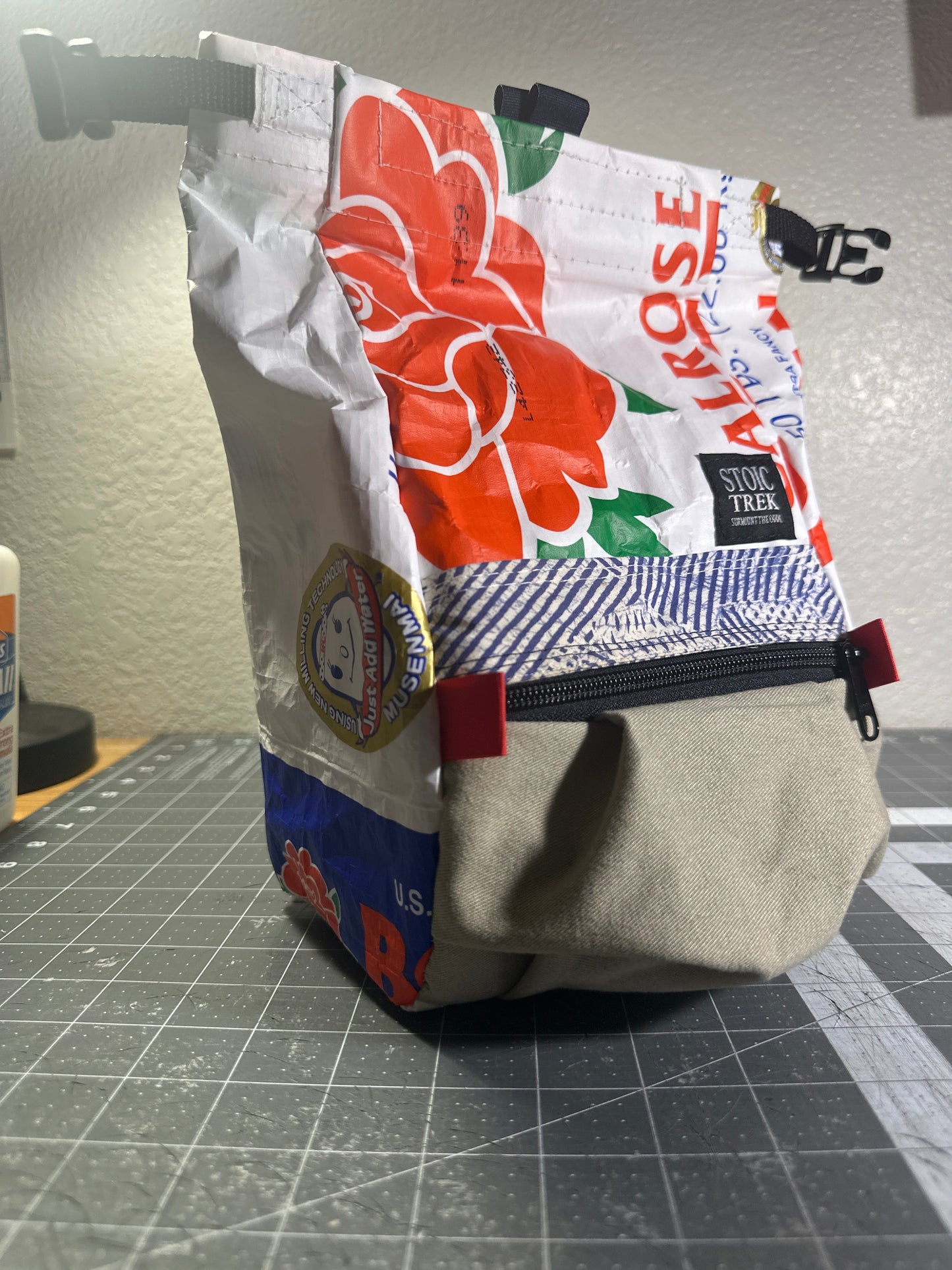 Rice Bag Worn Wear Upcycled Bouldering Pail 0011