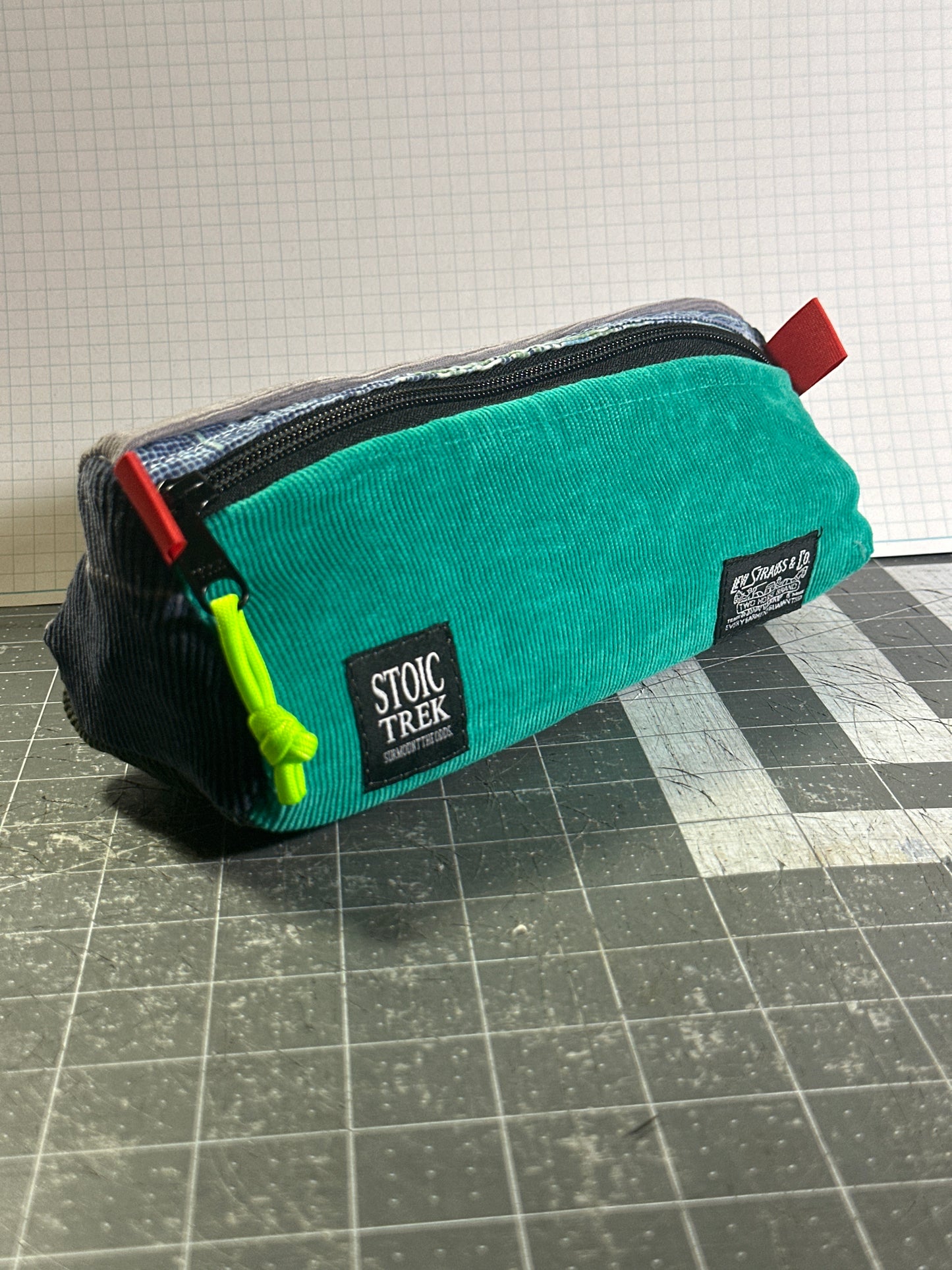 Worn-Wear Upcycled Triangle Pencil Case 0004 (large)