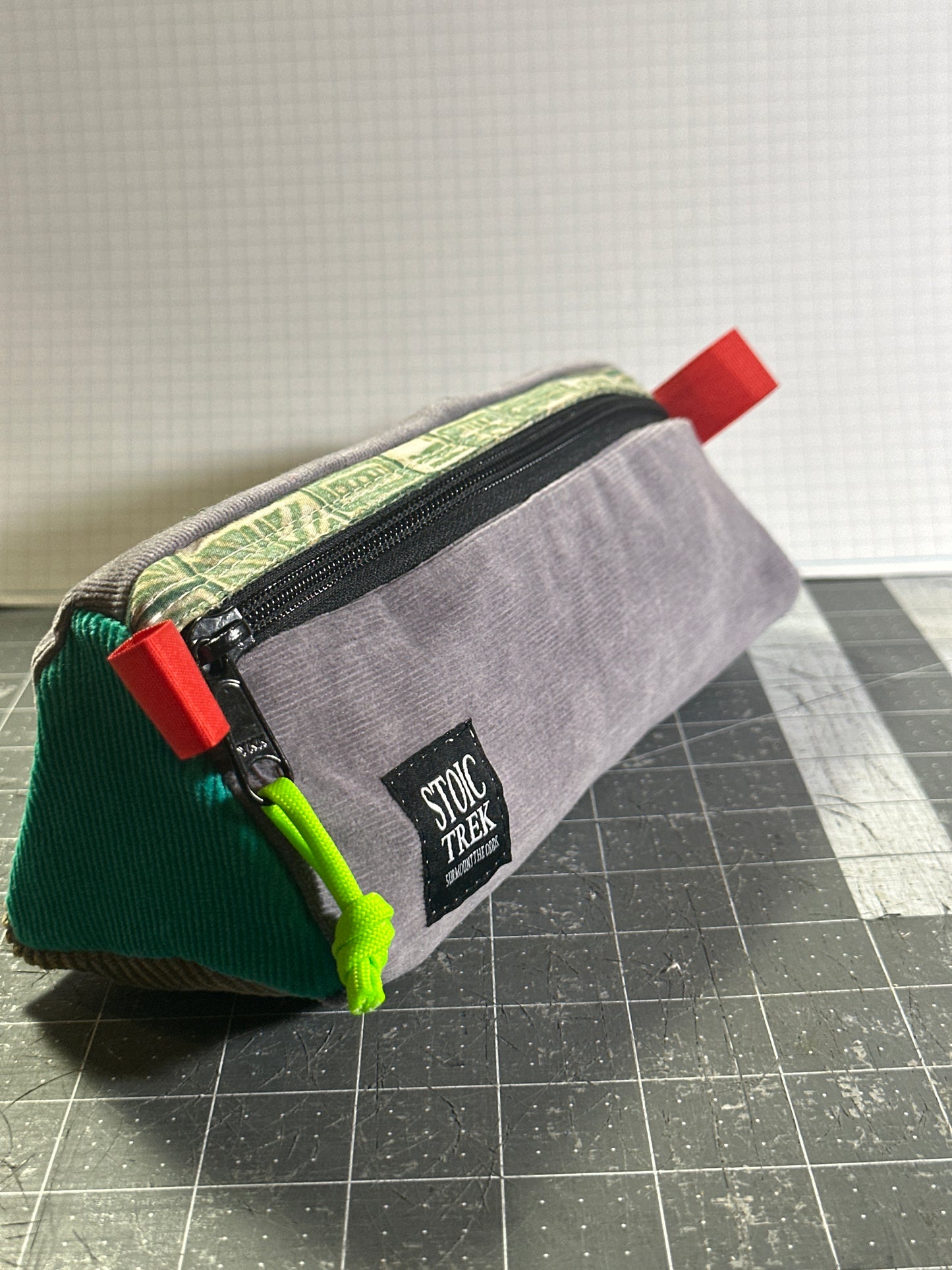 Worn-Wear Upcycled Triangle Pencil Case 0005 (large)