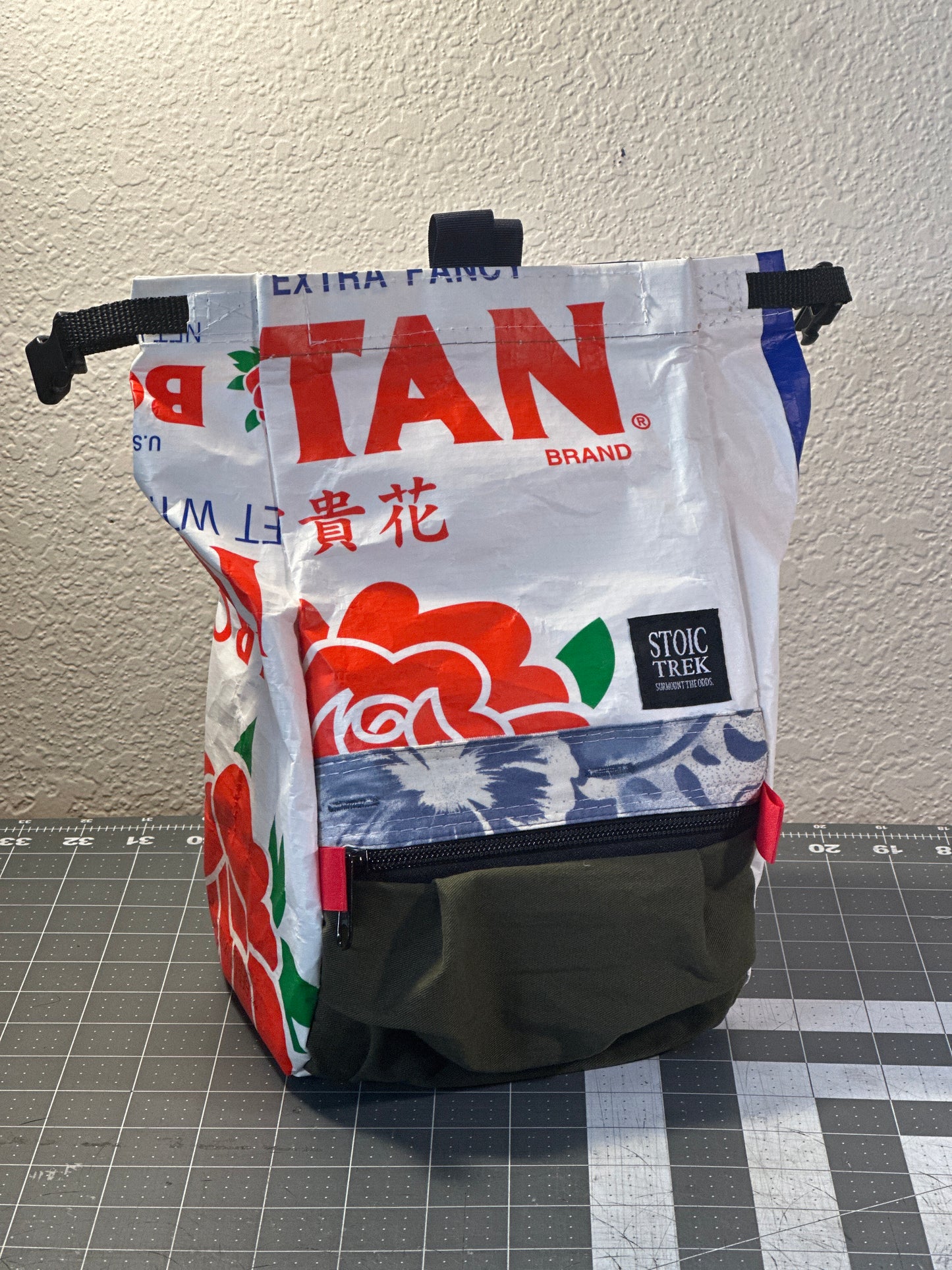 Rice Bag Worn Wear Upcycled Bouldering Pail 0026
