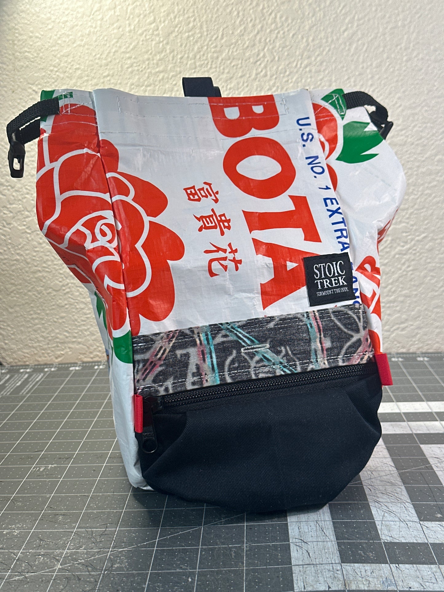 Rice Bag Worn Wear Upcycled Bouldering Pail 0018