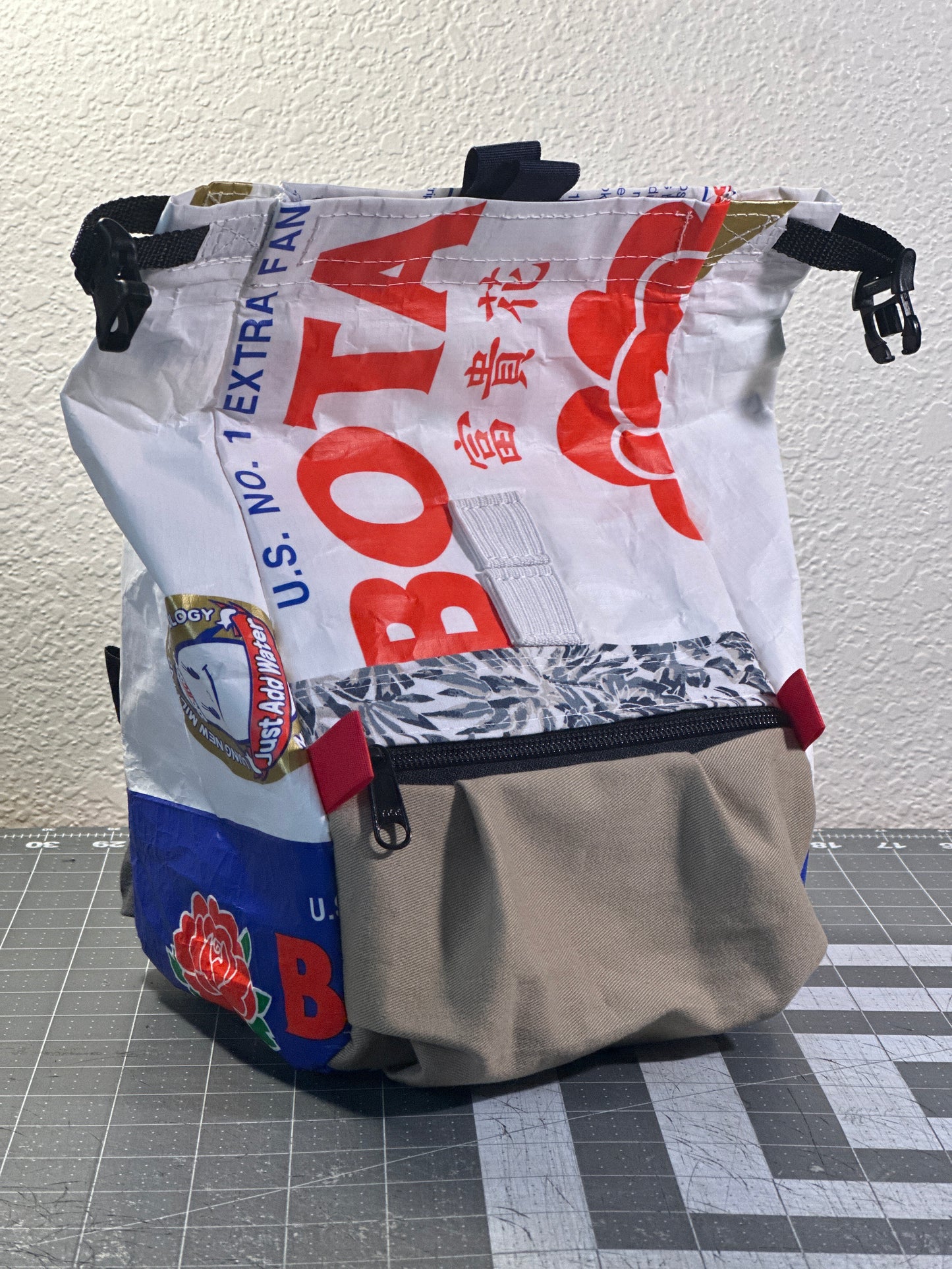 Rice Bag Worn Wear Upcycled Bouldering Pail 0020