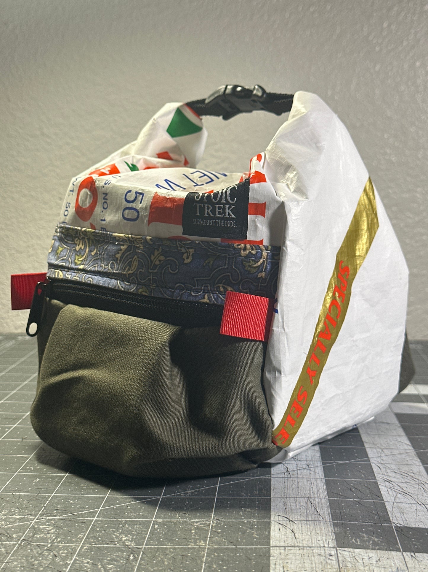 Rice Bag Worn Wear Upcycled Bouldering Pail 0010