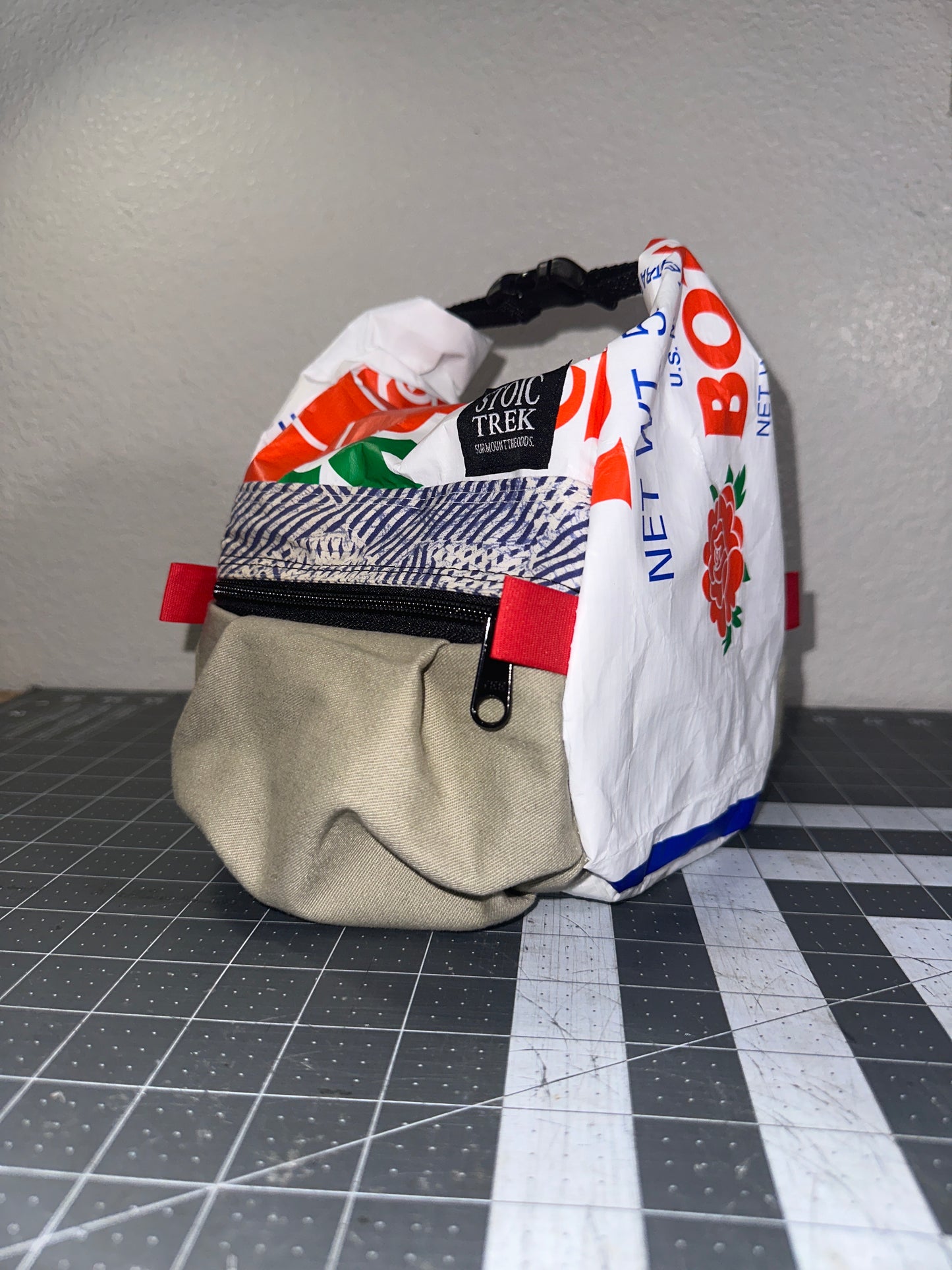 Rice Bag Worn Wear Upcycled Bouldering Pail 0011