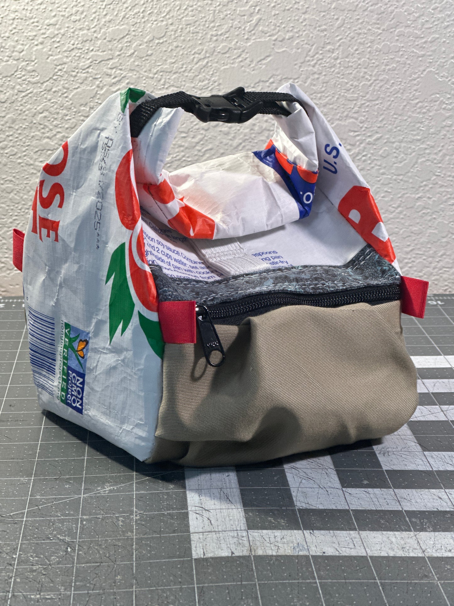 Rice Bag Worn Wear Upcycled Bouldering Pail 0021