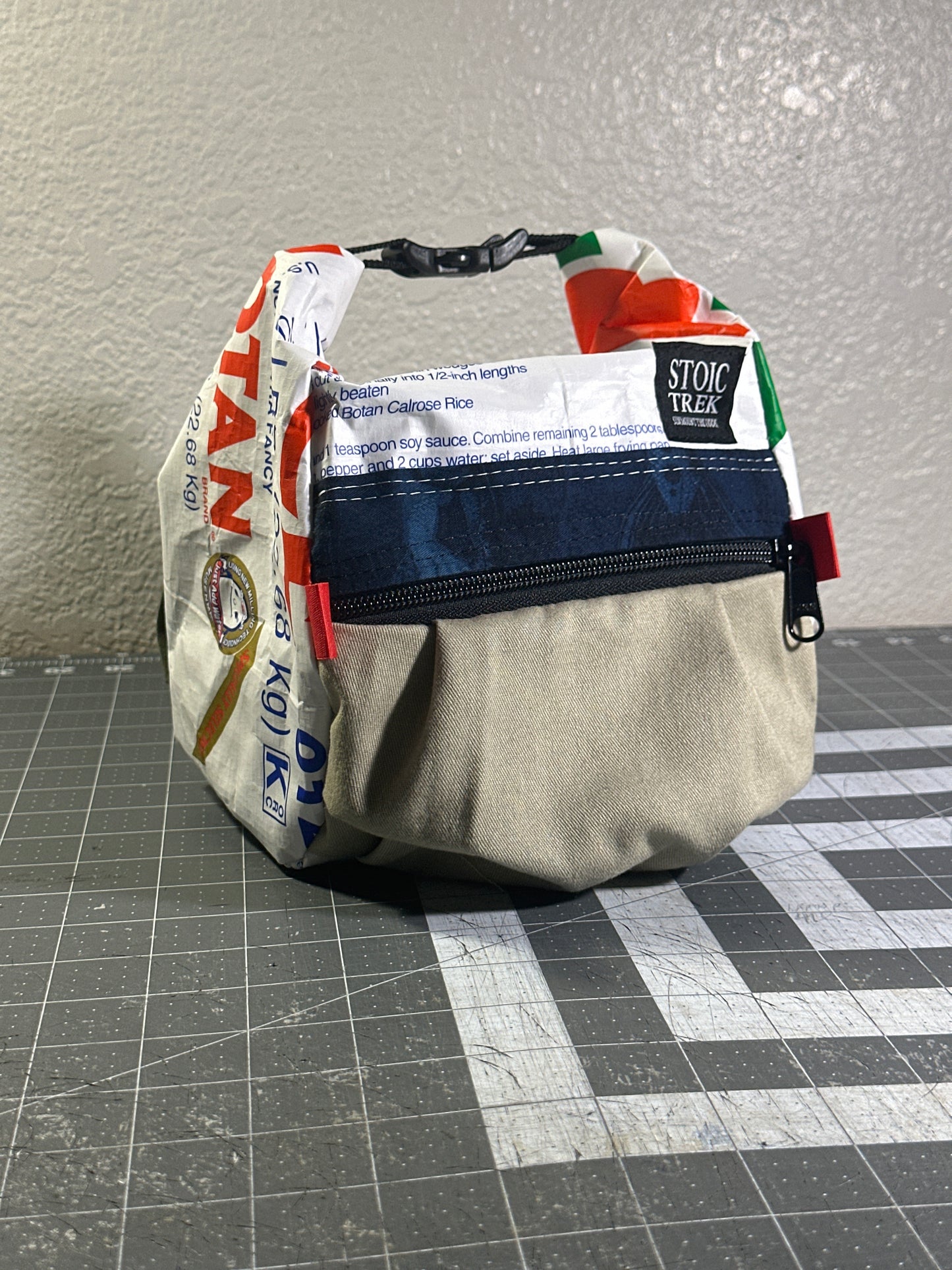 Rice Bag Worn Wear Upcycled Bouldering Pail 0012