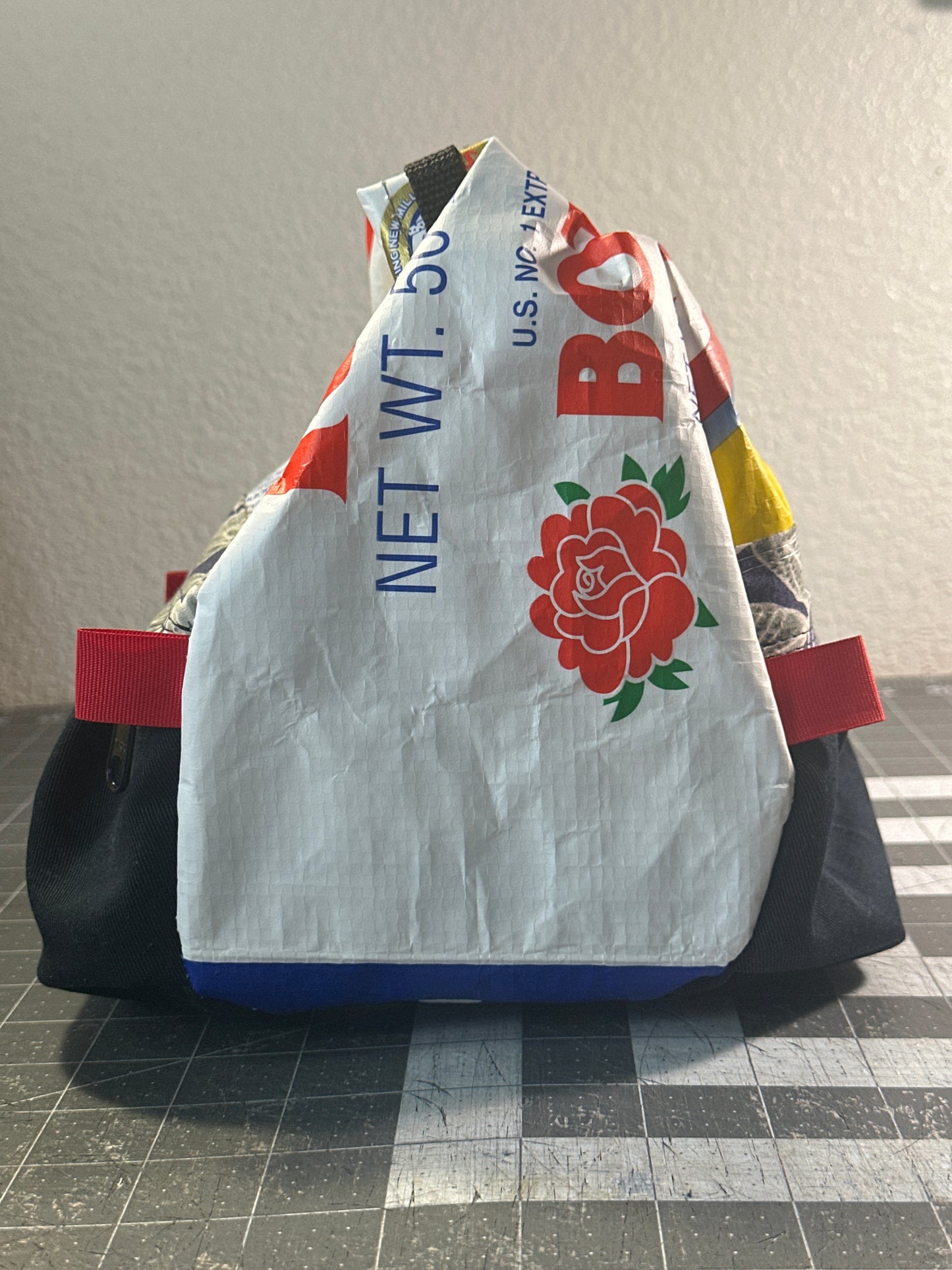 Rice Bag Worn Wear Upcycled Bouldering Pail 0006