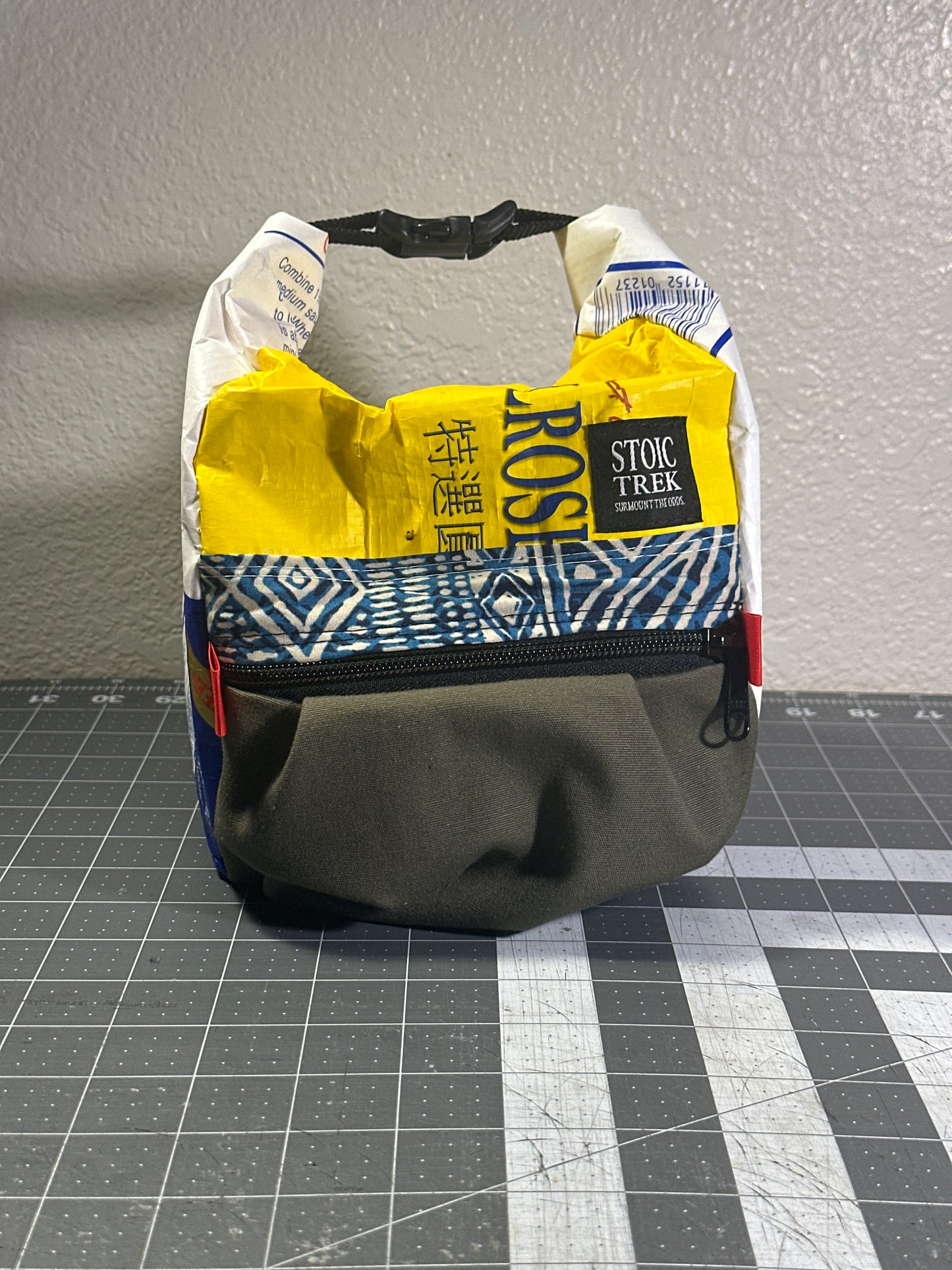 Rice Bag Worn Wear Upcycled Bouldering Pail 0008