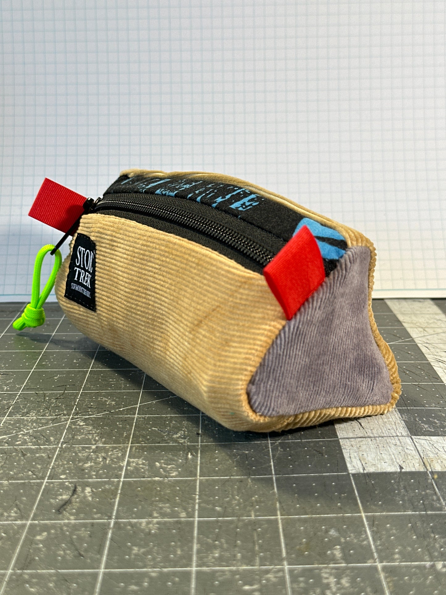 Worn-Wear Upcycled Triangle Pencil Case 0006 (small)