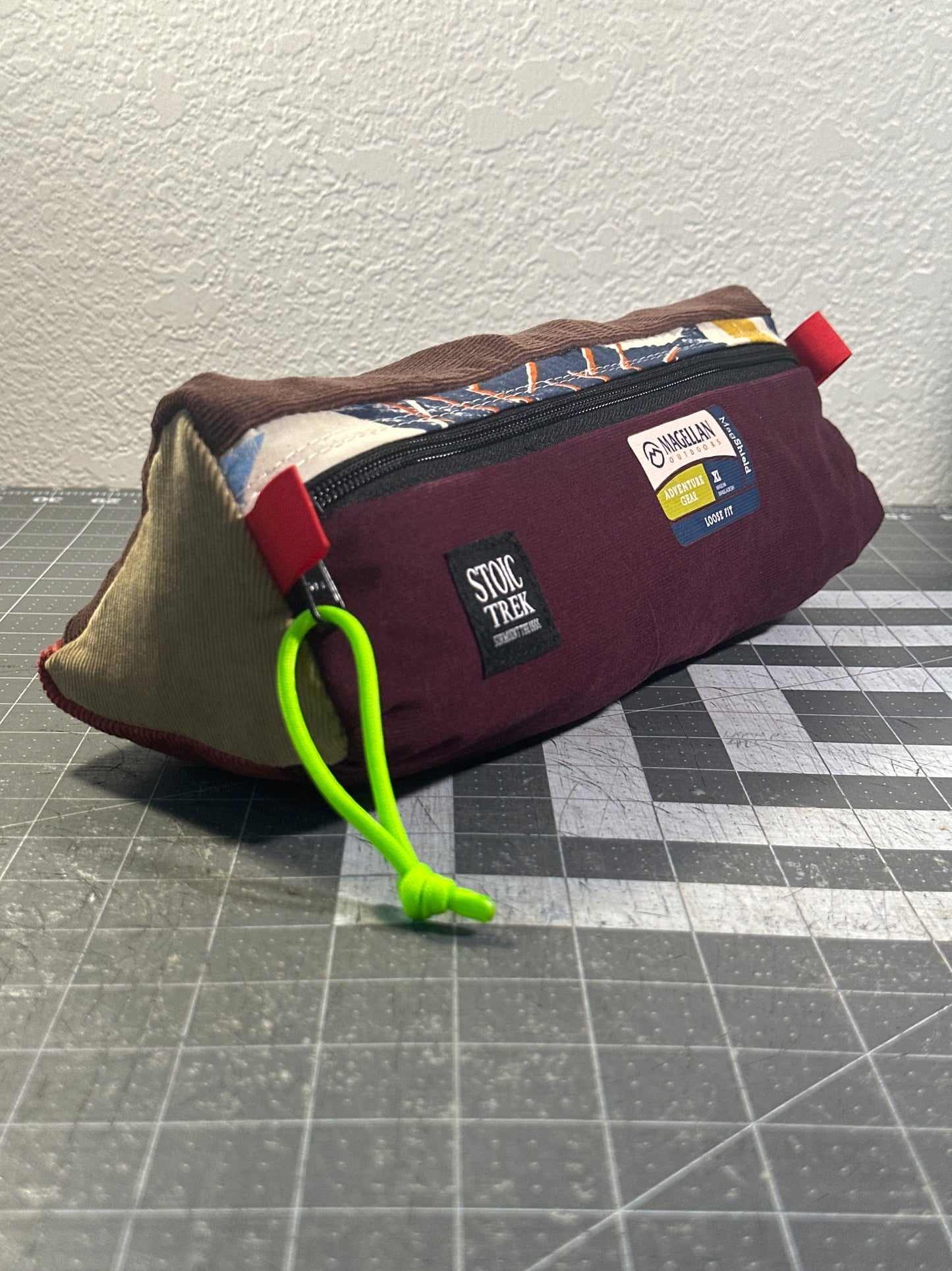 Worn-Wear Upcycled Triangle Pencil Case 0002(Extra Large)