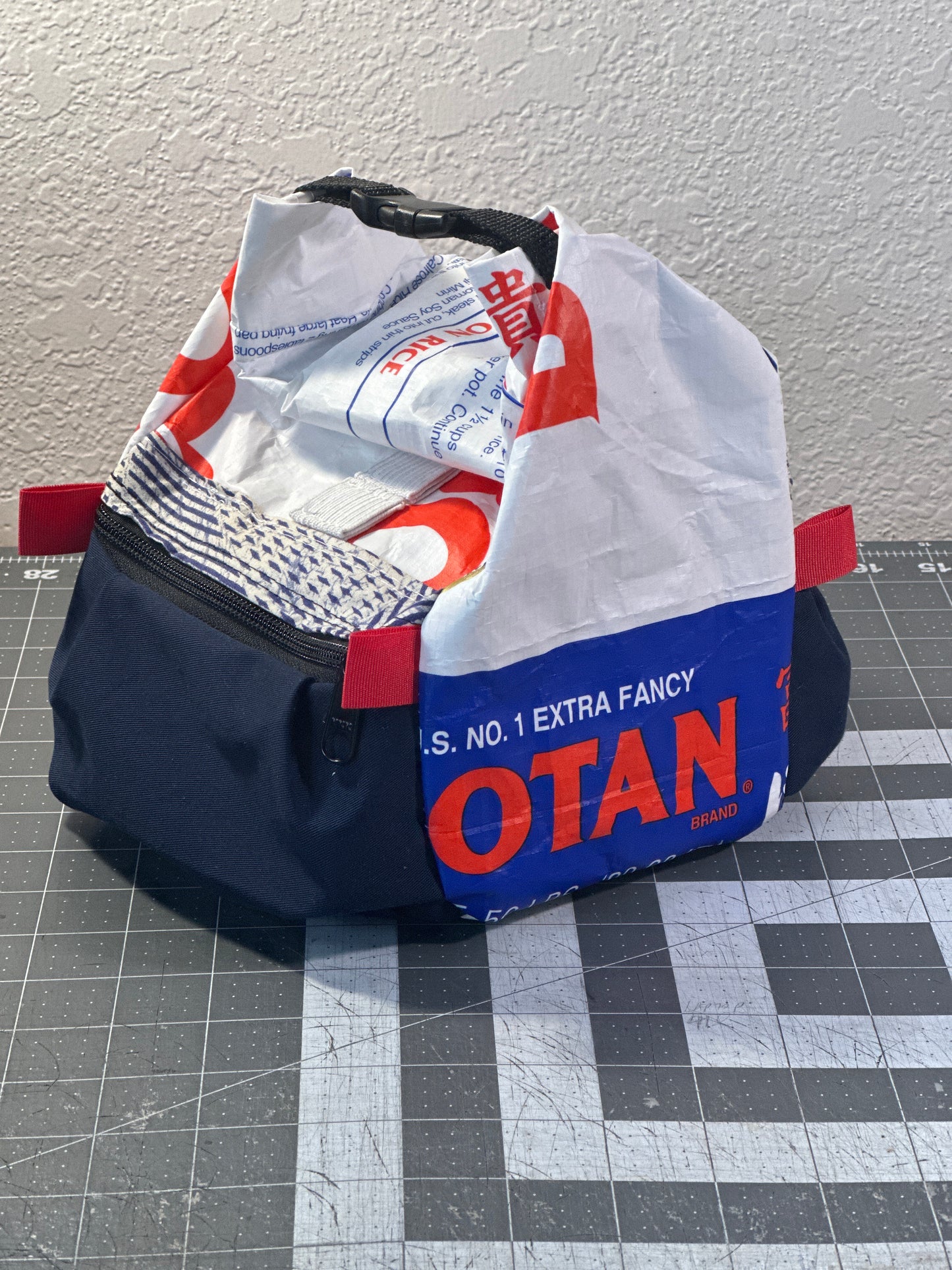 Rice Bag Worn Wear Upcycled Bouldering Pail 0027