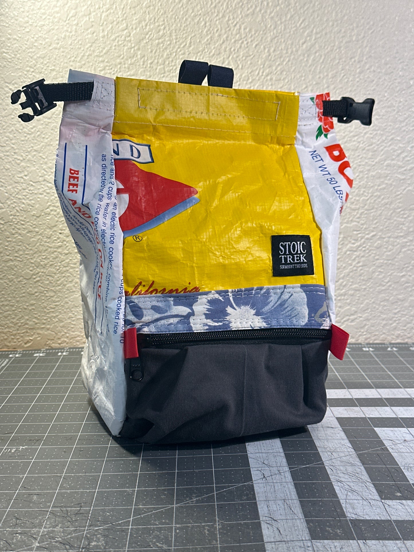 Rice Bag Worn Wear Upcycled Bouldering Pail 0022