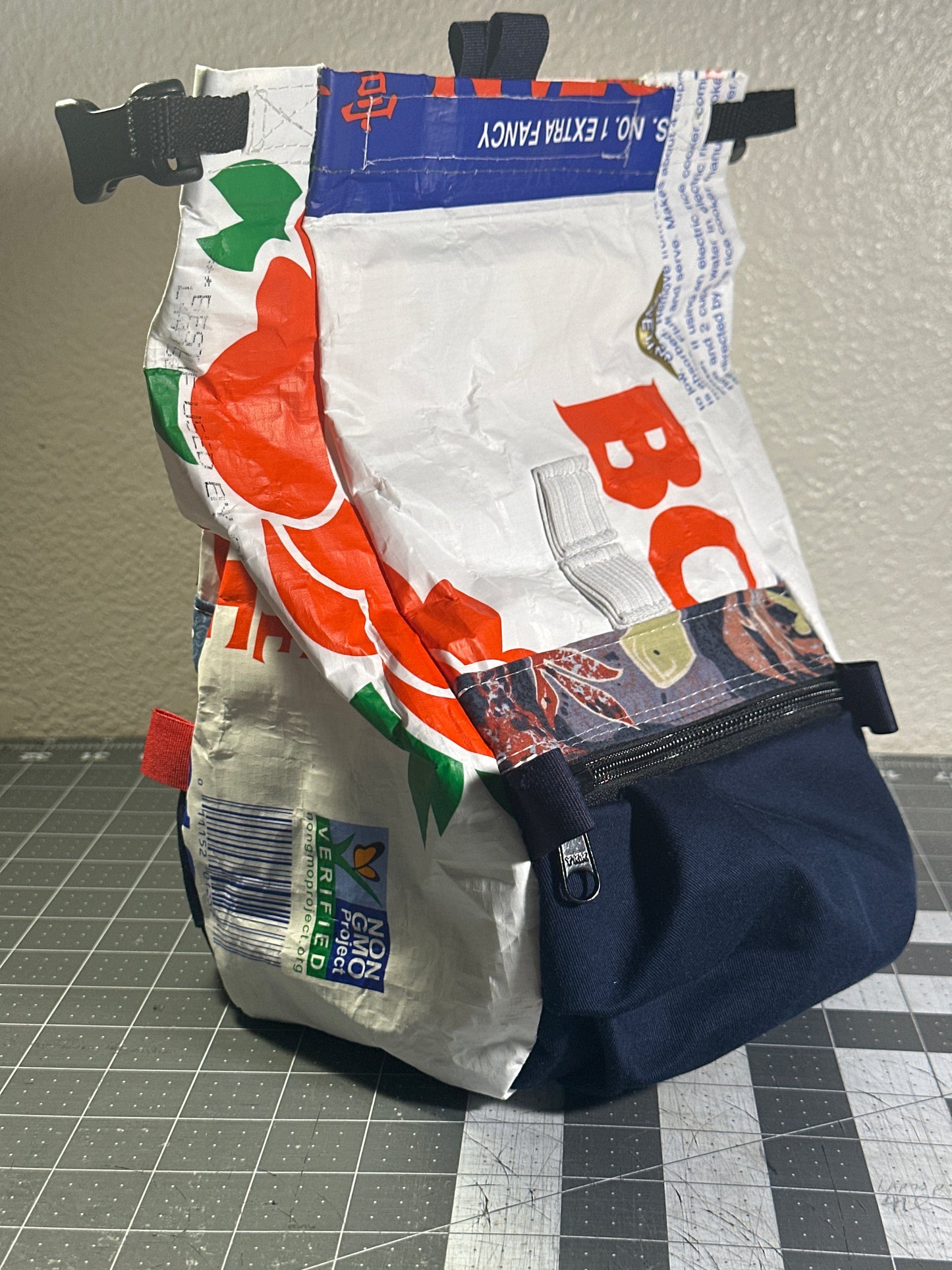 Rice Bag Worn Wear Upcycled Bouldering Pail 0009