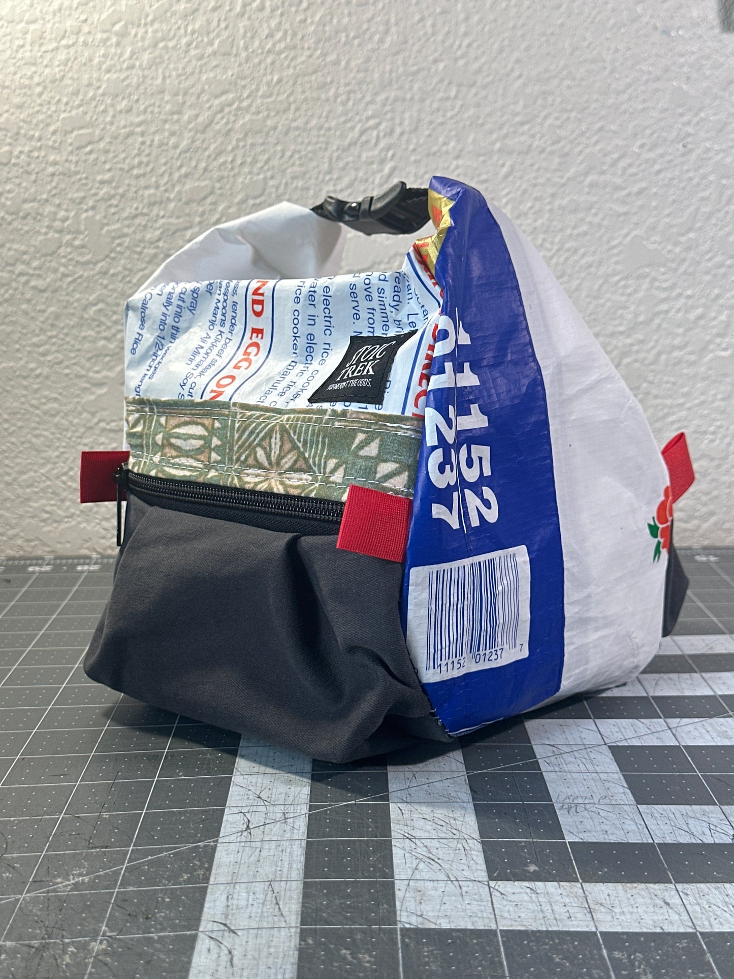 Rice Bag Worn Wear Upcycled Bouldering Pail 0015