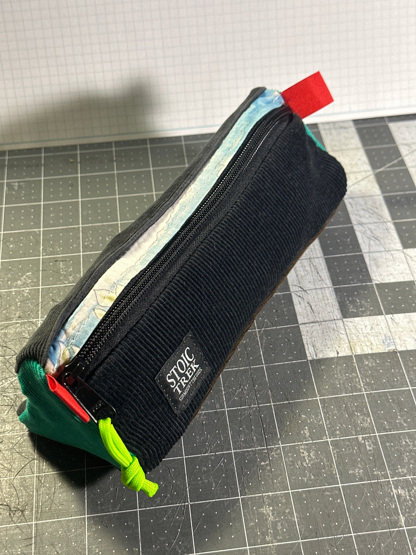 Worn-Wear Upcycled Triangle Pencil Case 0007 (large)