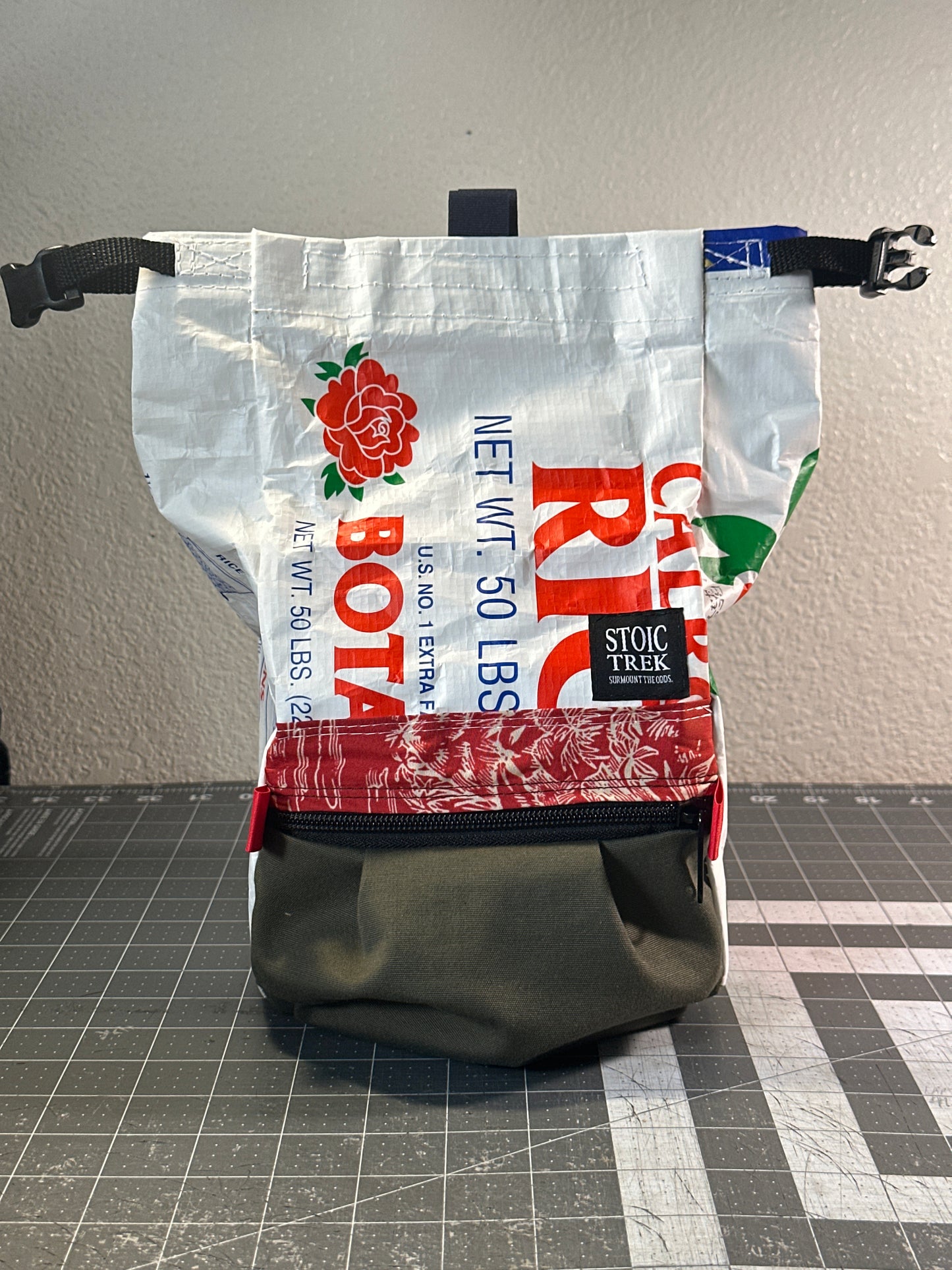 Rice Bag Worn Wear Upcycled Bouldering Pail 0003