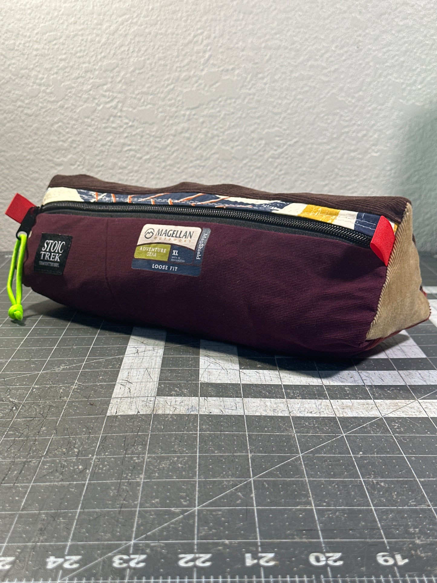 Worn-Wear Upcycled Triangle Pencil Case 0002(Extra Large)