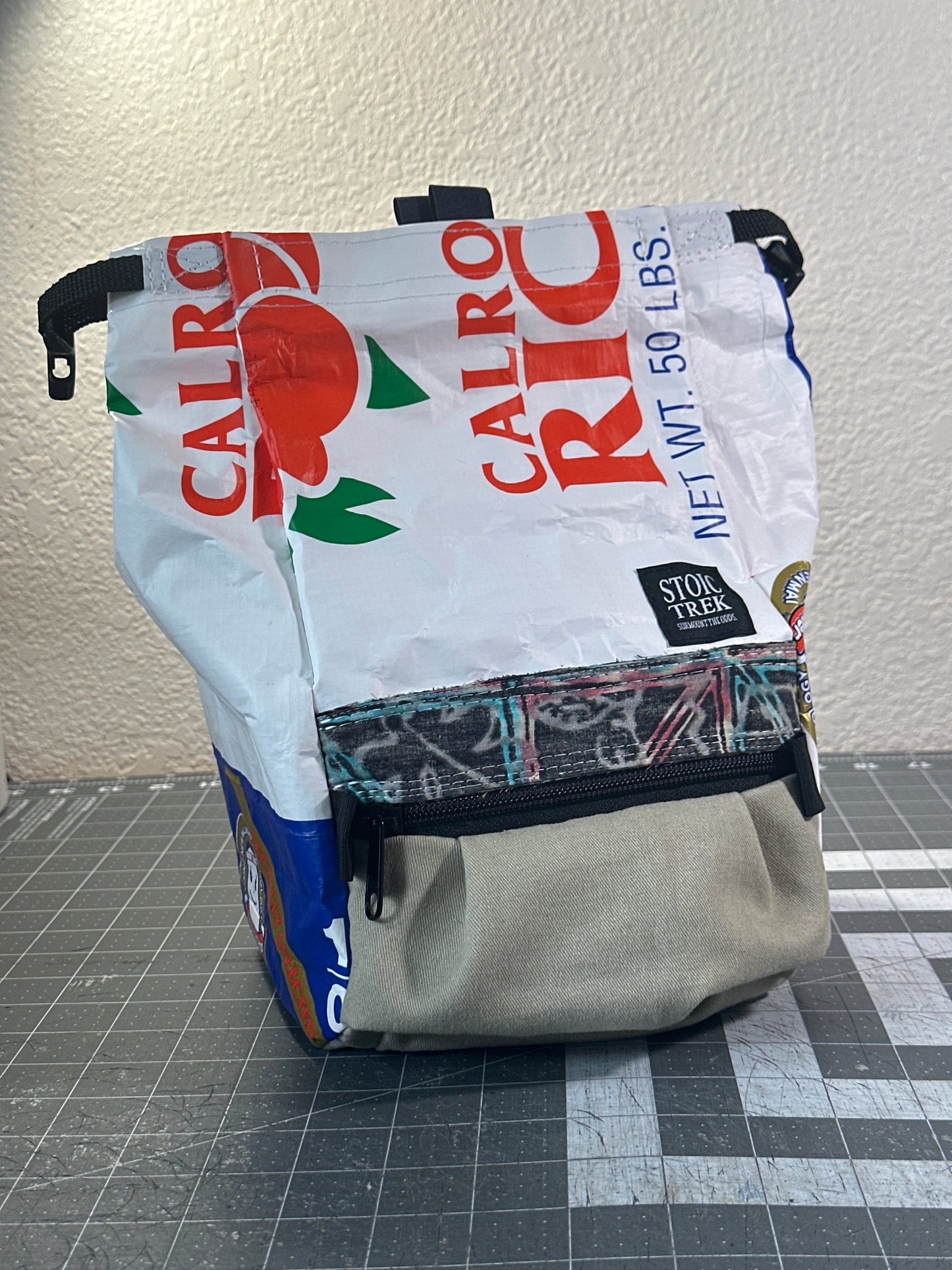 Rice Bag Worn Wear Upcycled Bouldering Pail 0017