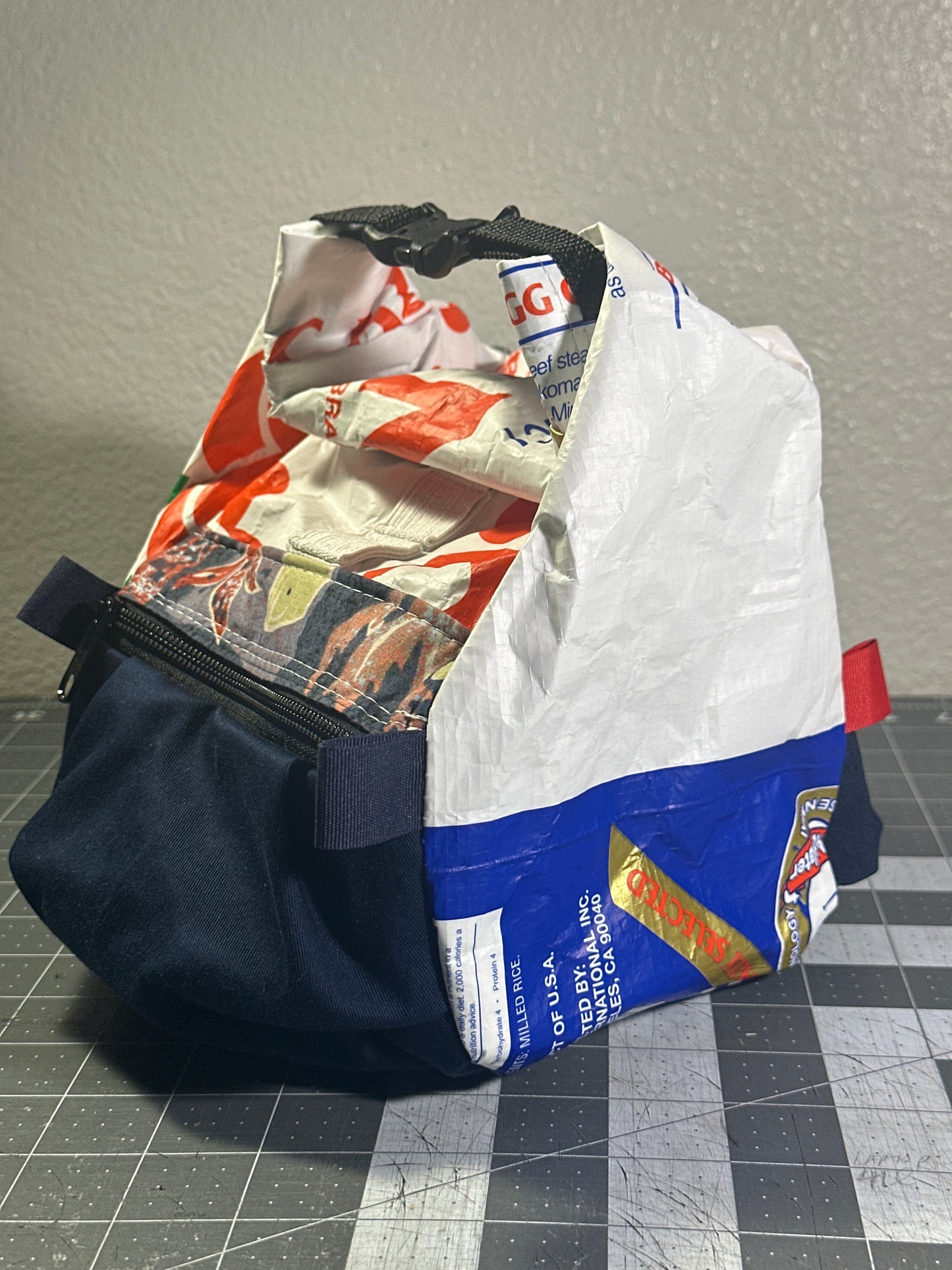 Rice Bag Worn Wear Upcycled Bouldering Pail 0009