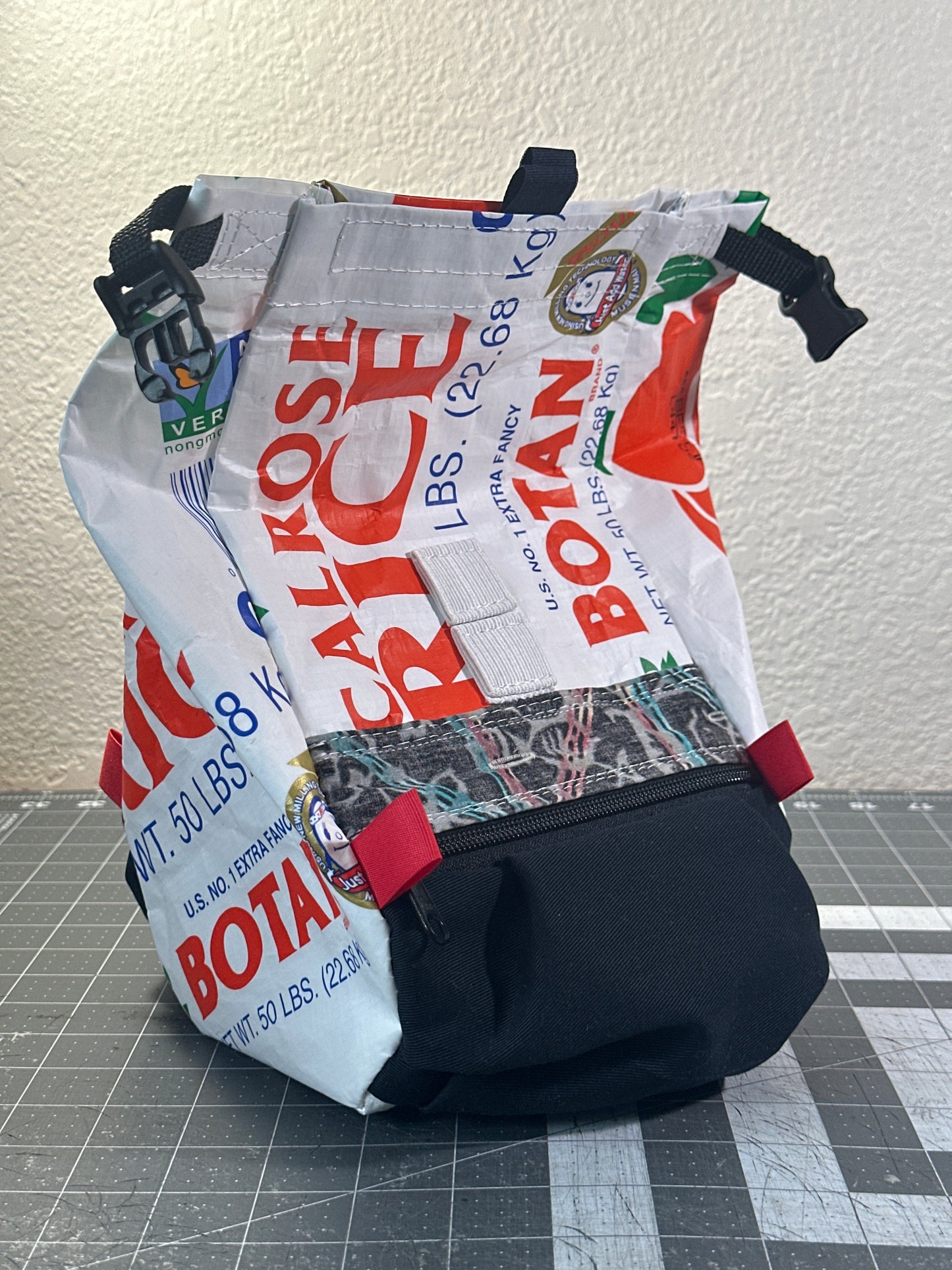 Rice Bag Worn Wear Upcycled Bouldering Pail 0018