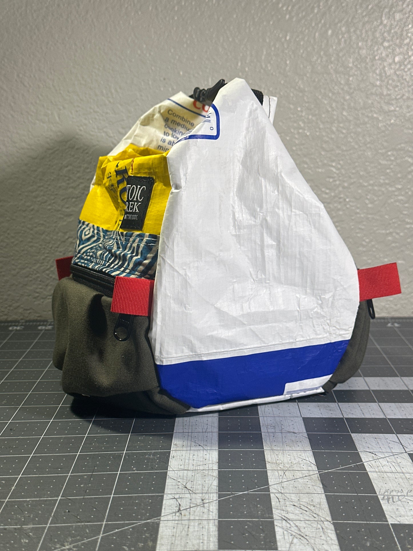 Rice Bag Worn Wear Upcycled Bouldering Pail 0008