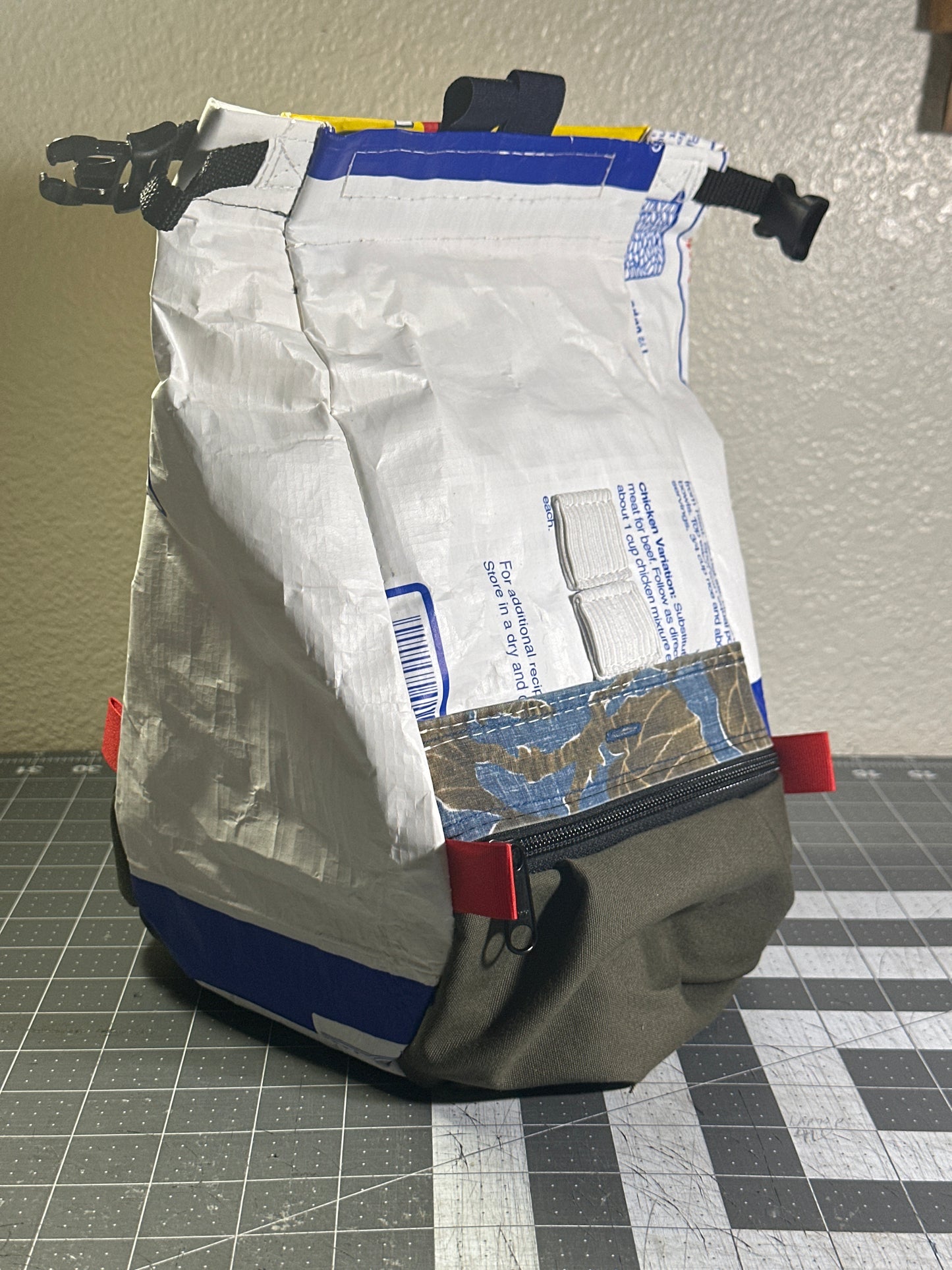 Rice Bag Worn Wear Upcycled Bouldering Pail 0008