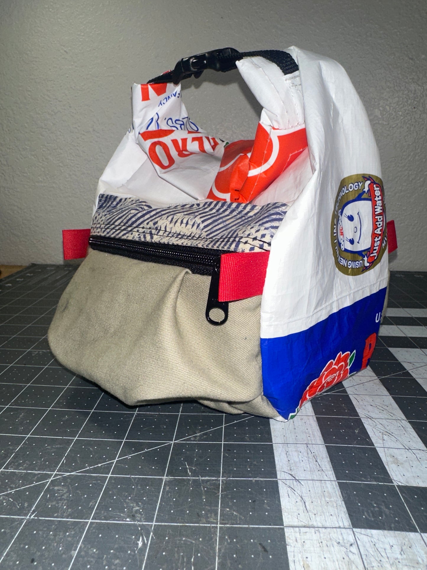 Rice Bag Worn Wear Upcycled Bouldering Pail 0011