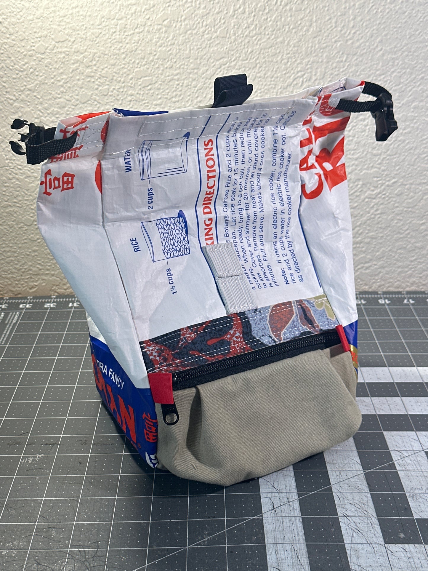 Rice Bag Worn Wear Upcycled Bouldering Pail 0019