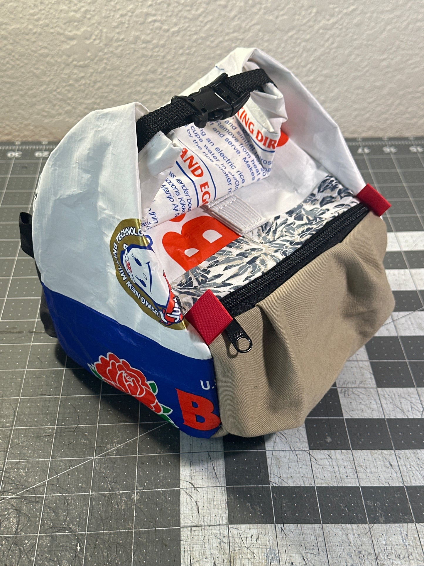 Rice Bag Worn Wear Upcycled Bouldering Pail 0020