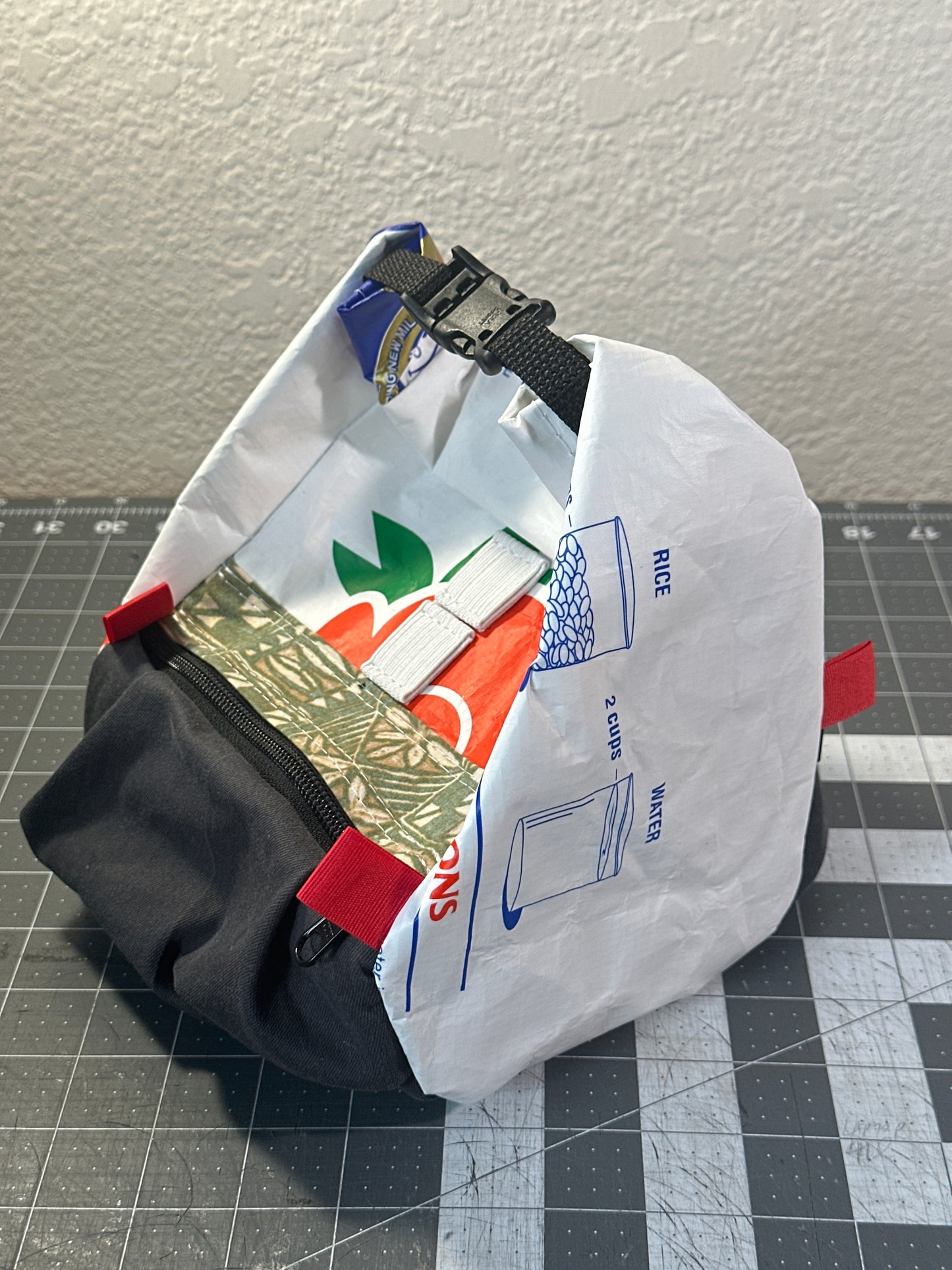 Rice Bag Worn Wear Upcycled Bouldering Pail 0015