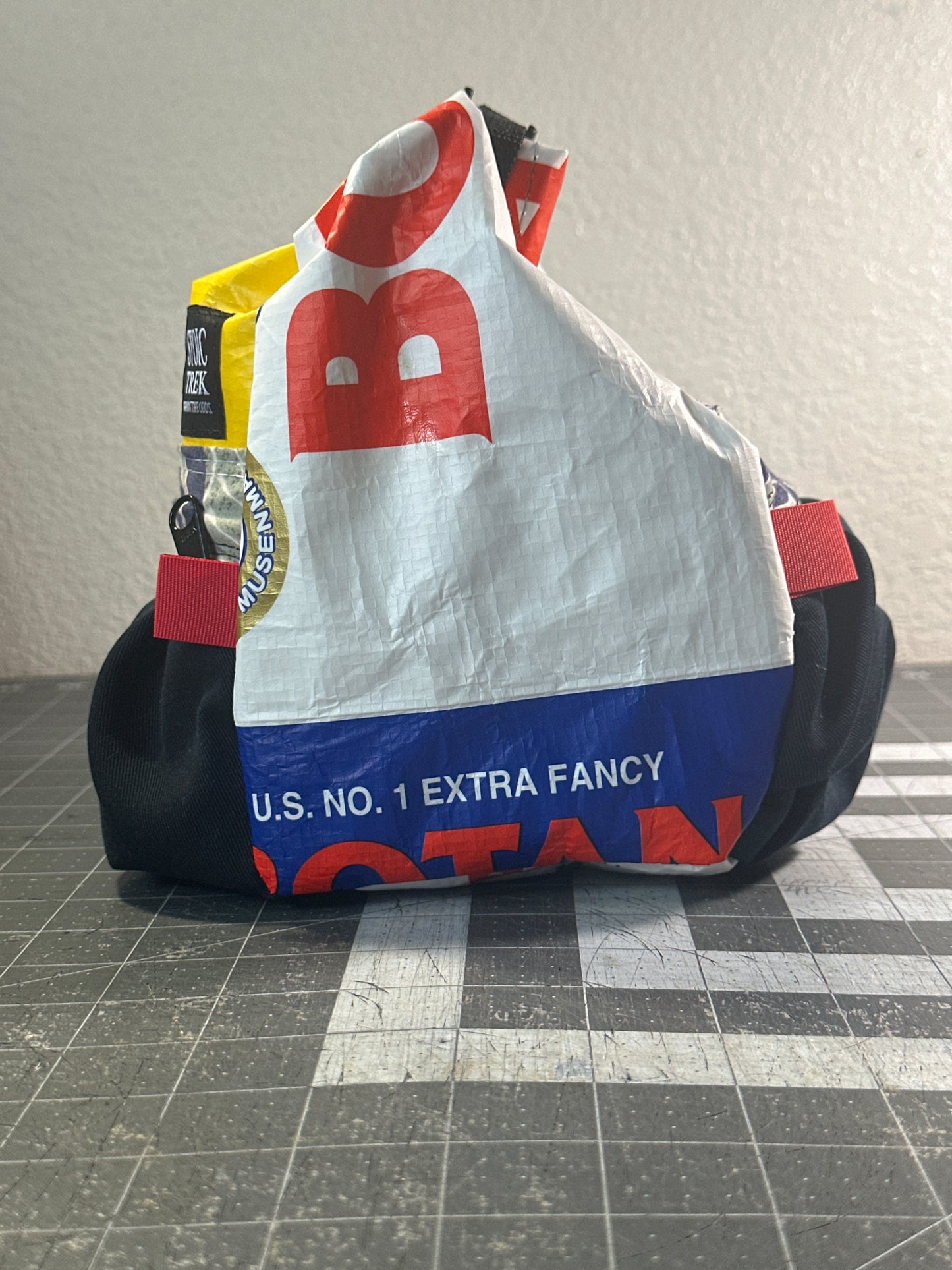Rice Bag Worn Wear Upcycled Bouldering Pail 0006