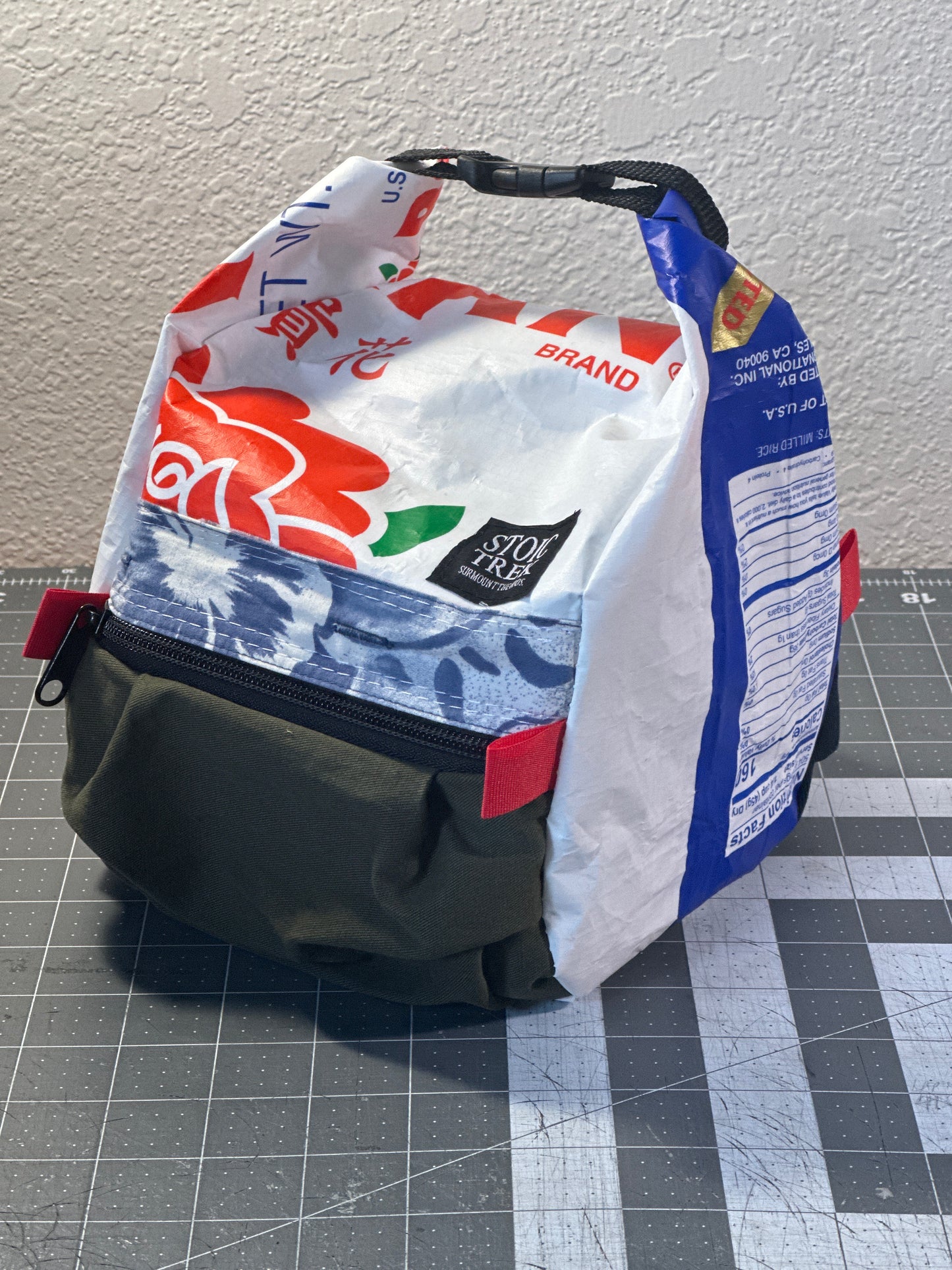 Rice Bag Worn Wear Upcycled Bouldering Pail 0026