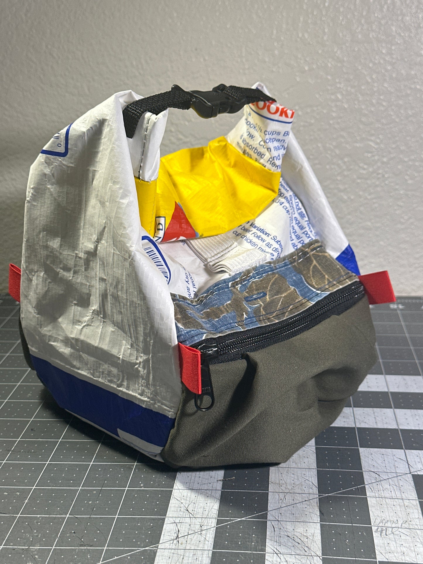 Rice Bag Worn Wear Upcycled Bouldering Pail 0008