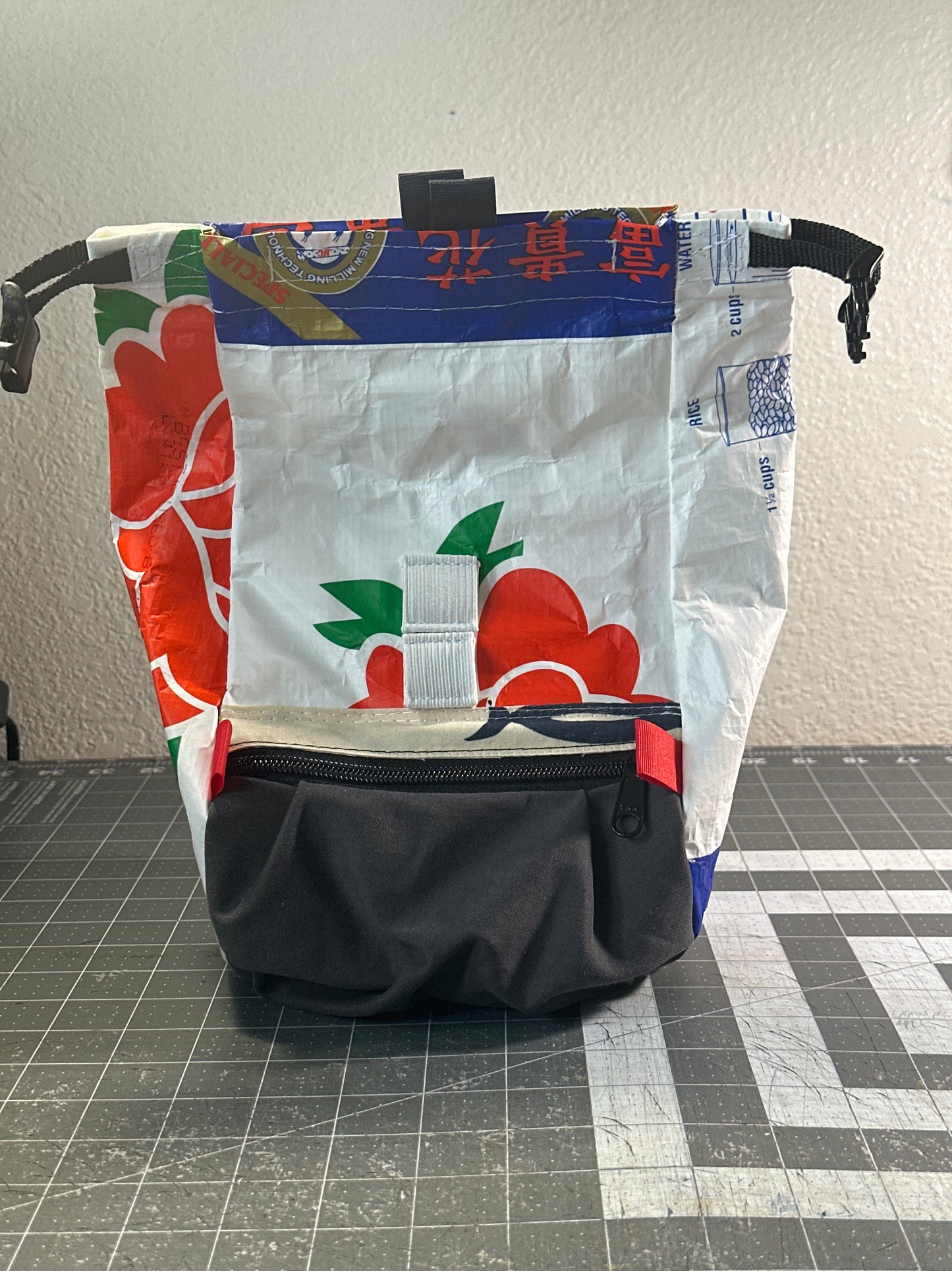 Rice Bag Worn Wear Upcycled Bouldering Pail 0005