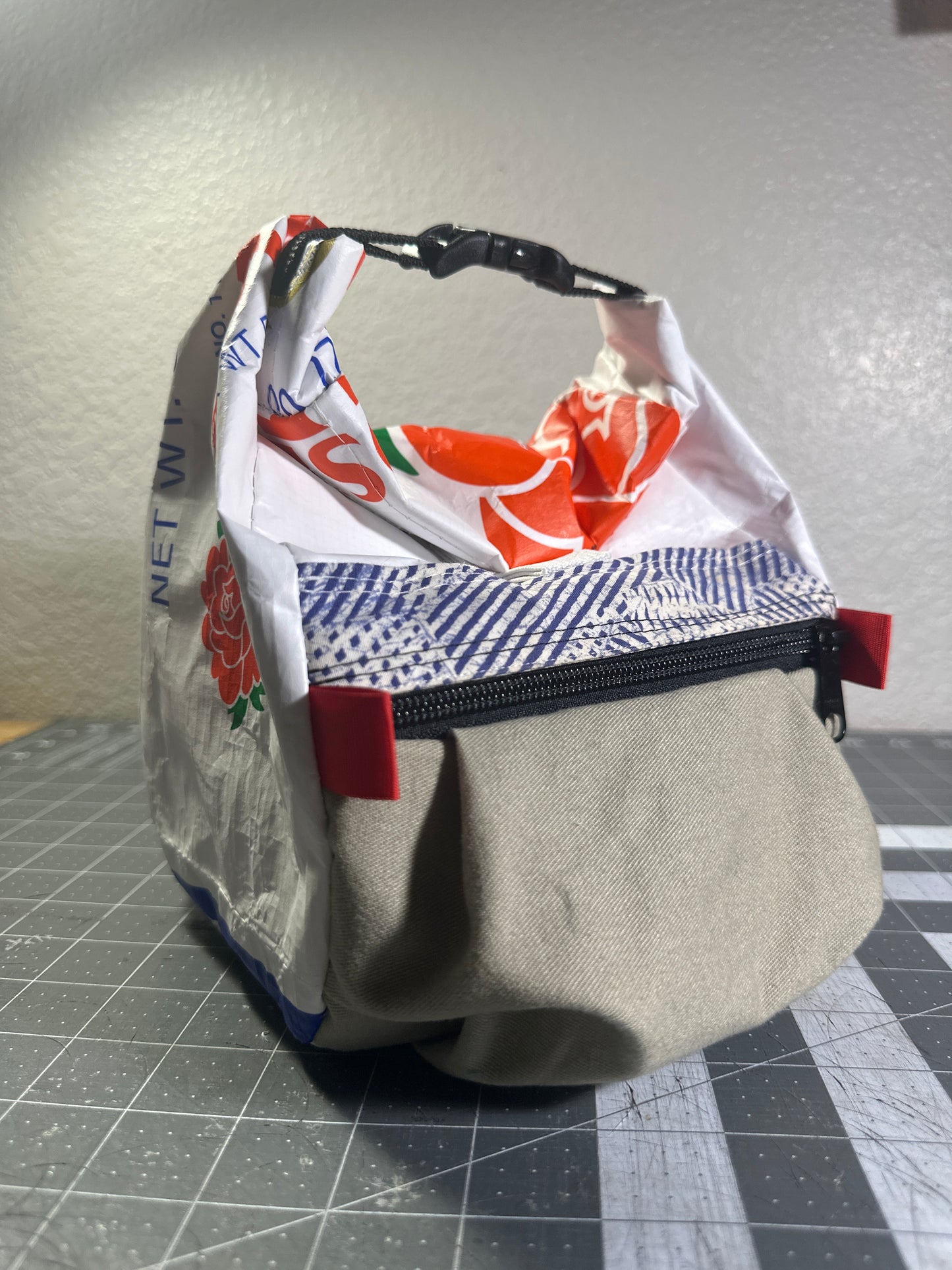 Rice Bag Worn Wear Upcycled Bouldering Pail 0011
