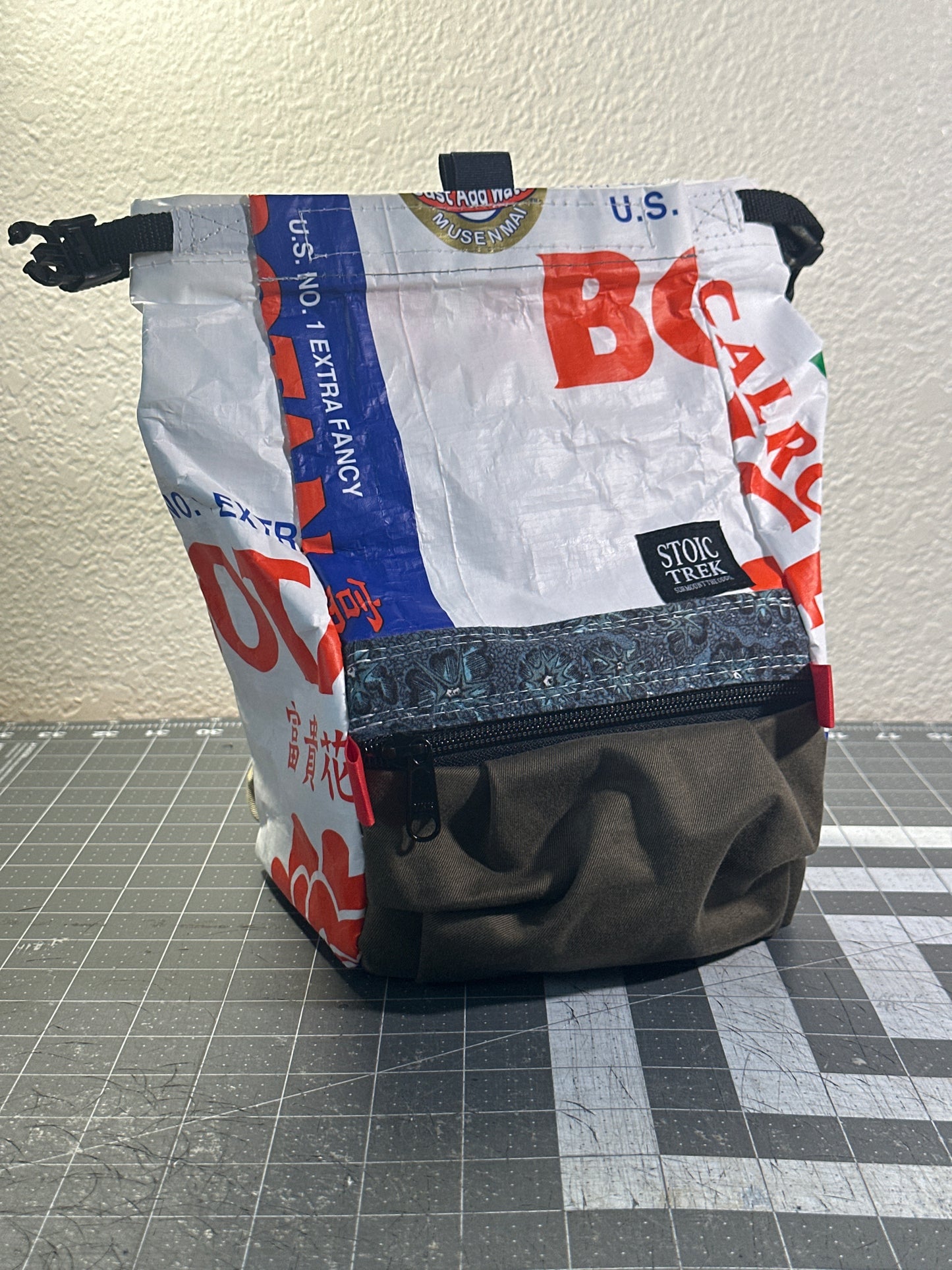 Rice Bag Worn Wear Upcycled Bouldering Pail 0021