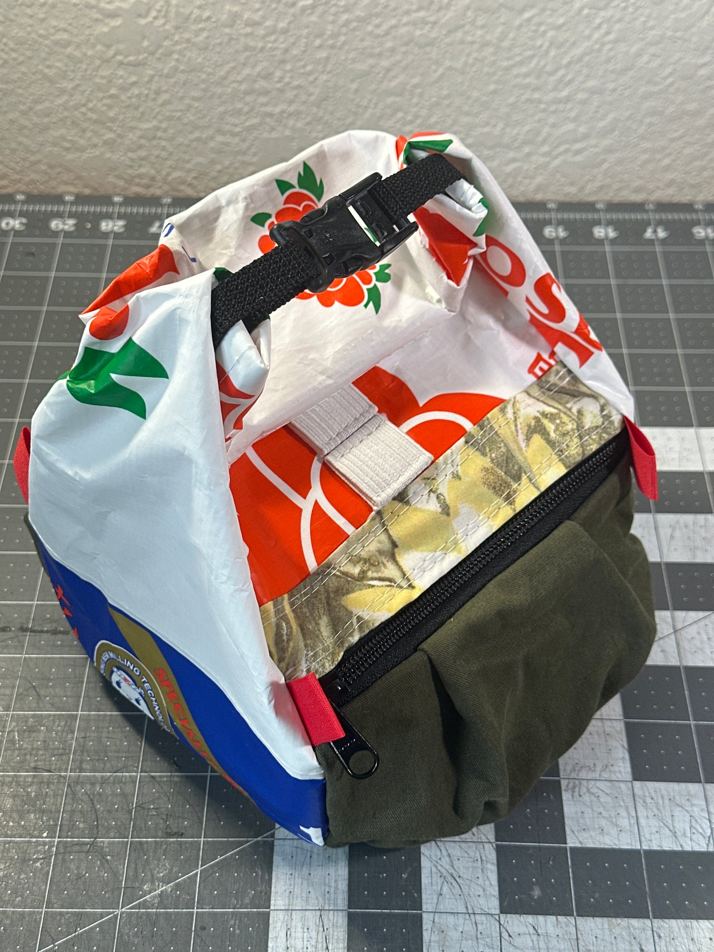 Rice Bag Worn Wear Upcycled Bouldering Pail 0016