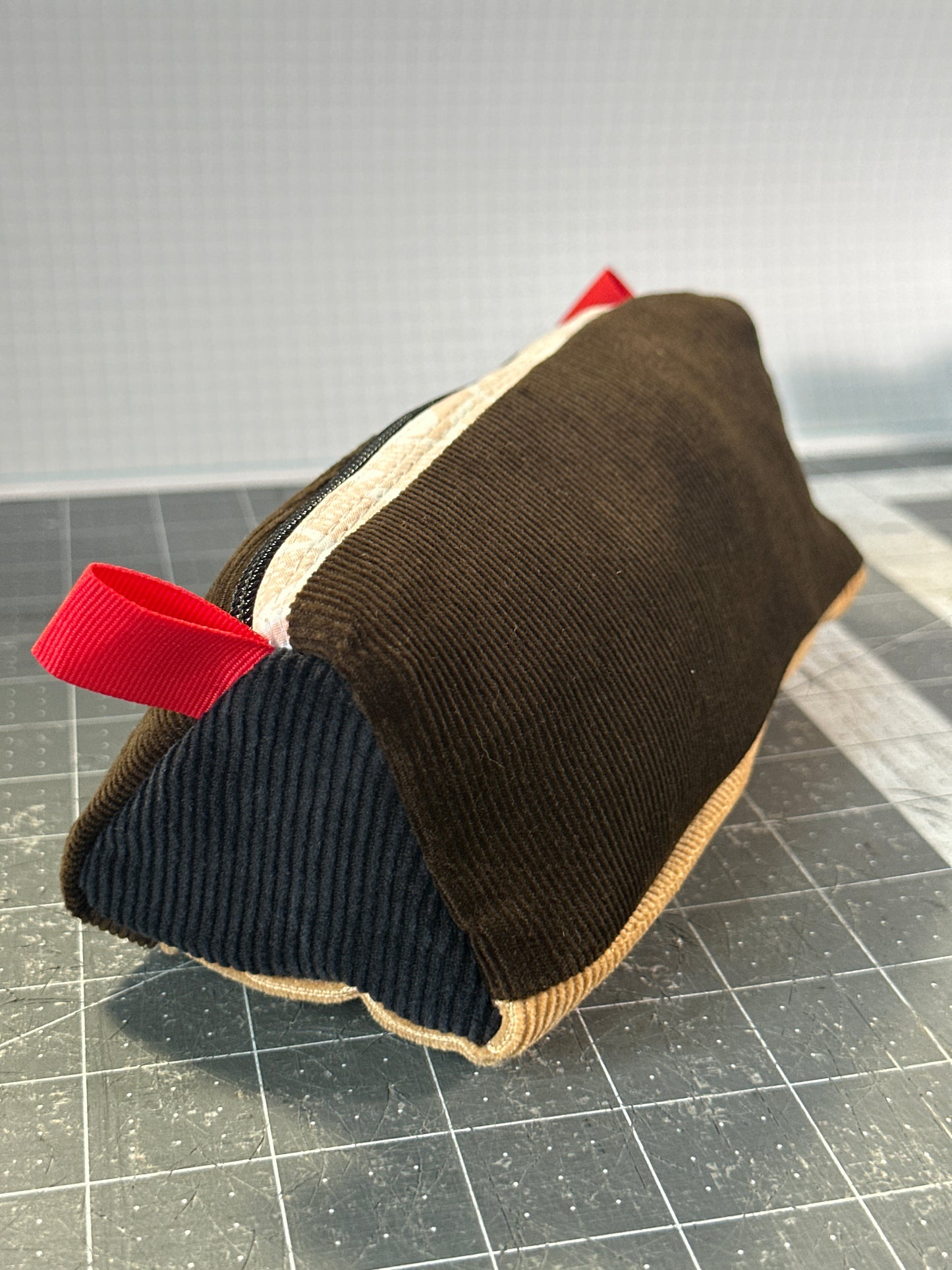 Worn-Wear Upcycled Triangle Pencil Case 0013 (medium)