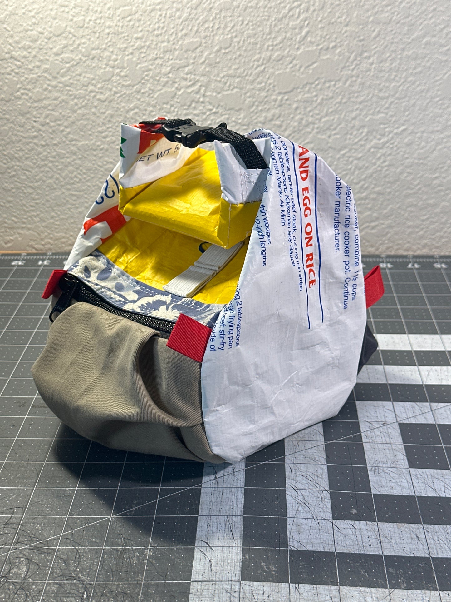 Rice Bag Worn Wear Upcycled Bouldering Pail 0022