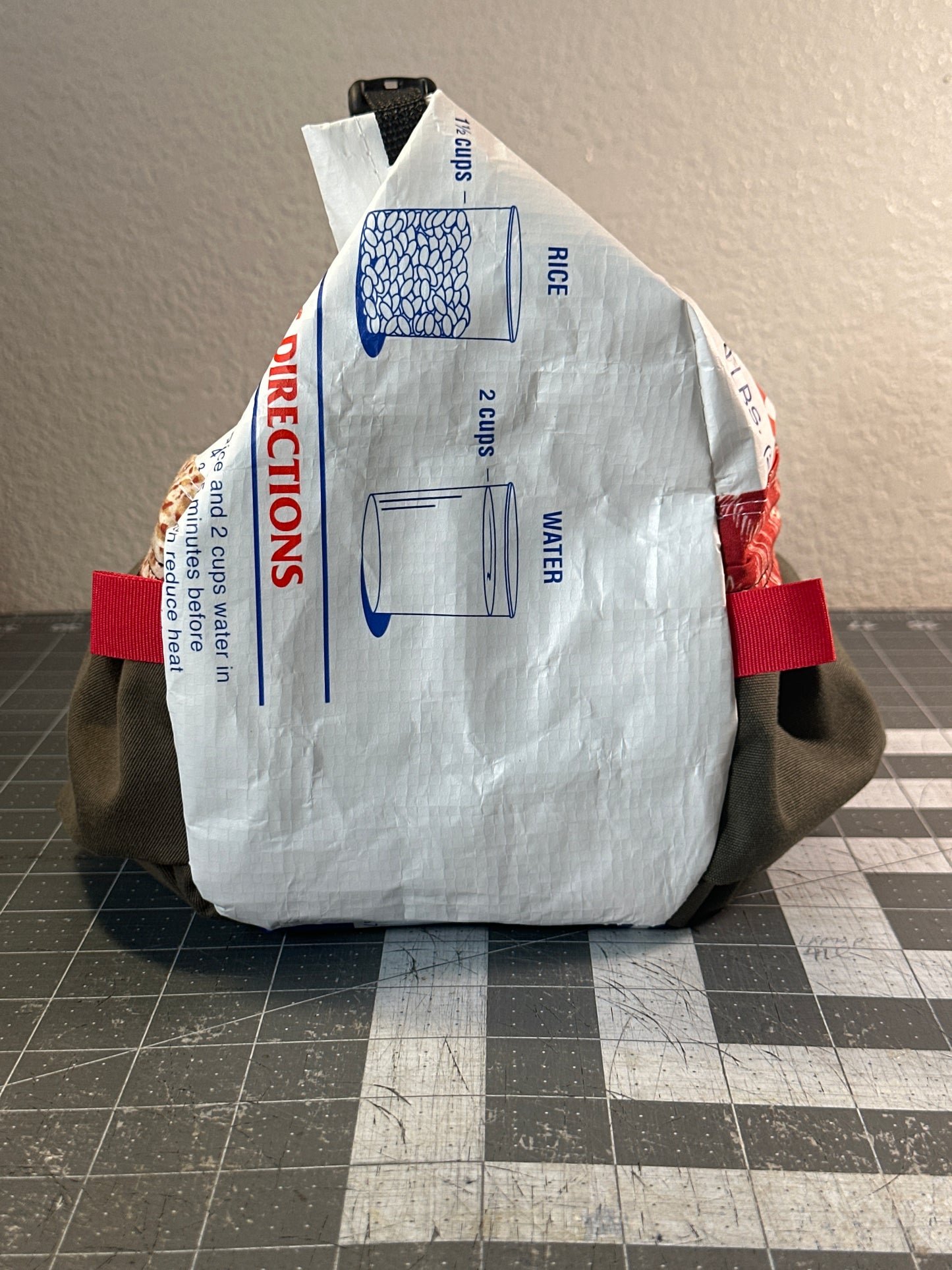 Rice Bag Worn Wear Upcycled Bouldering Pail 0003