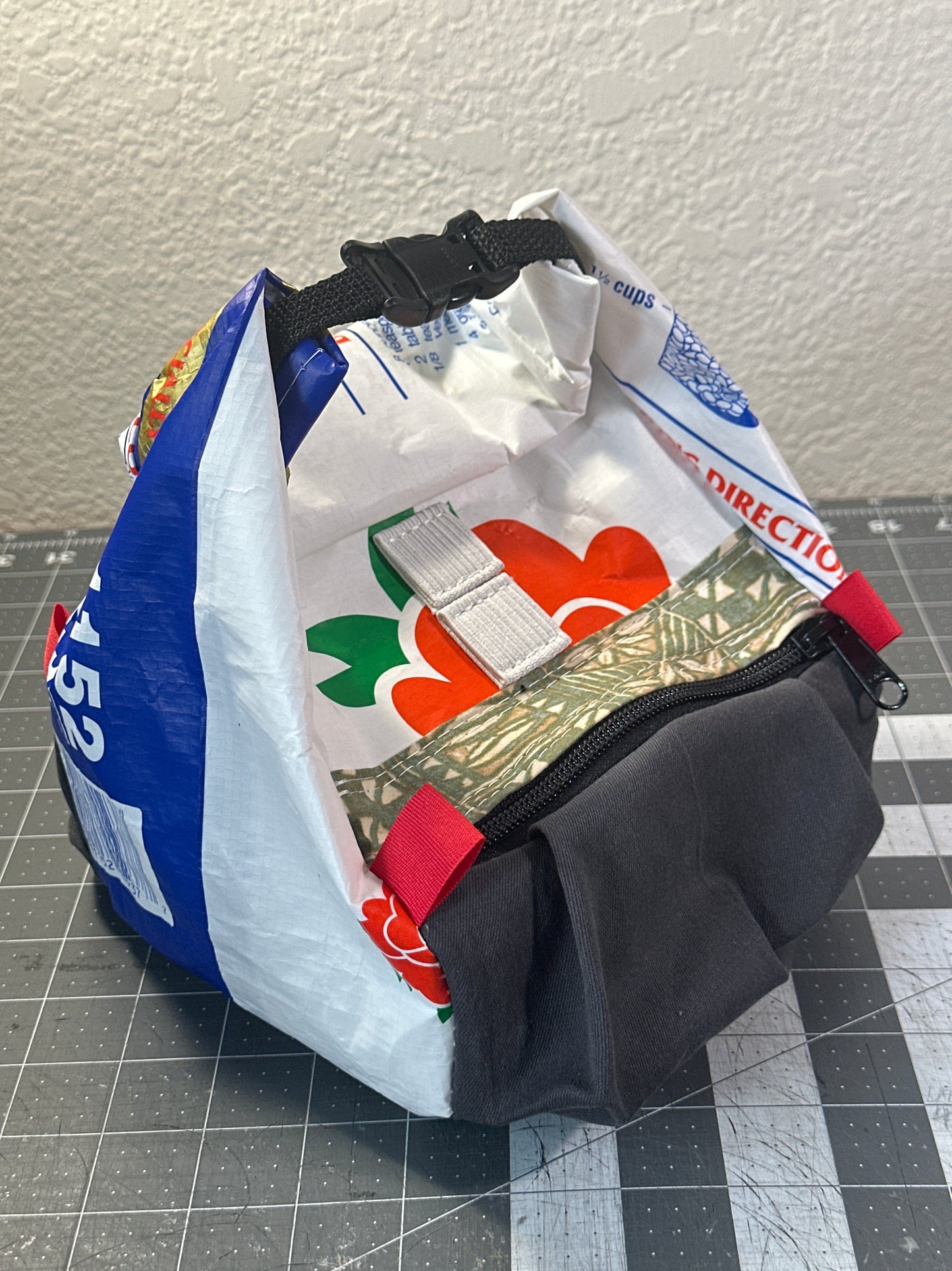 Rice Bag Worn Wear Upcycled Bouldering Pail 0015