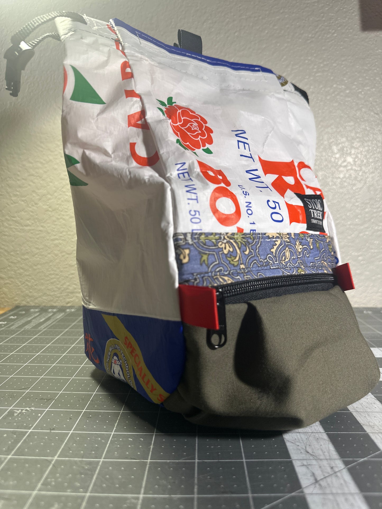Rice Bag Worn Wear Upcycled Bouldering Pail 0010
