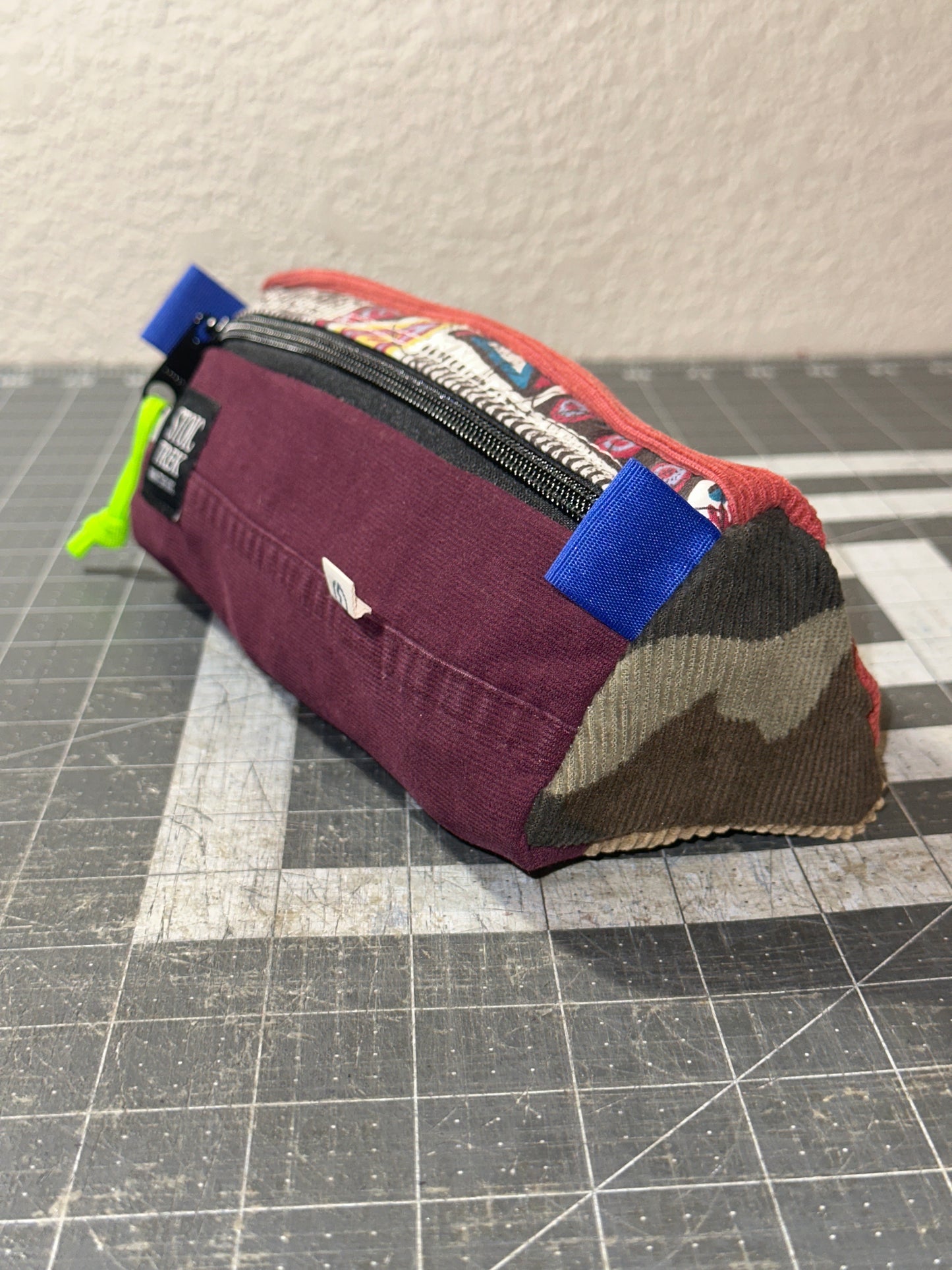 Worn-Wear Upcycled Triangle Pencil Case 0024 (large)