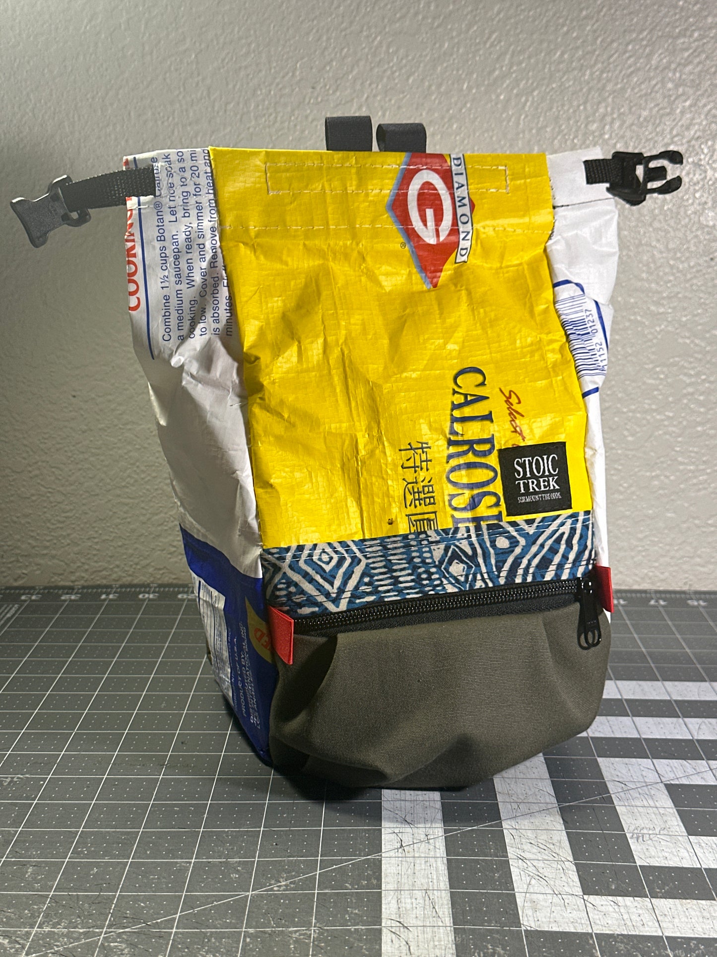 Rice Bag Worn Wear Upcycled Bouldering Pail 0008