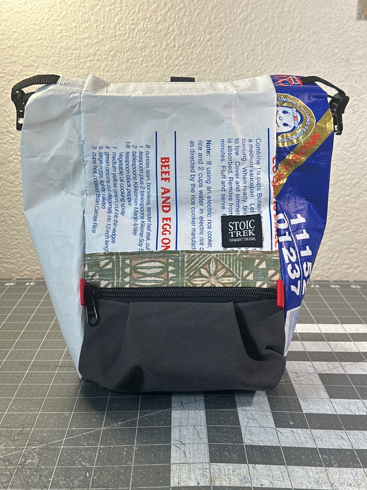 Rice Bag Worn Wear Upcycled Bouldering Pail 0015