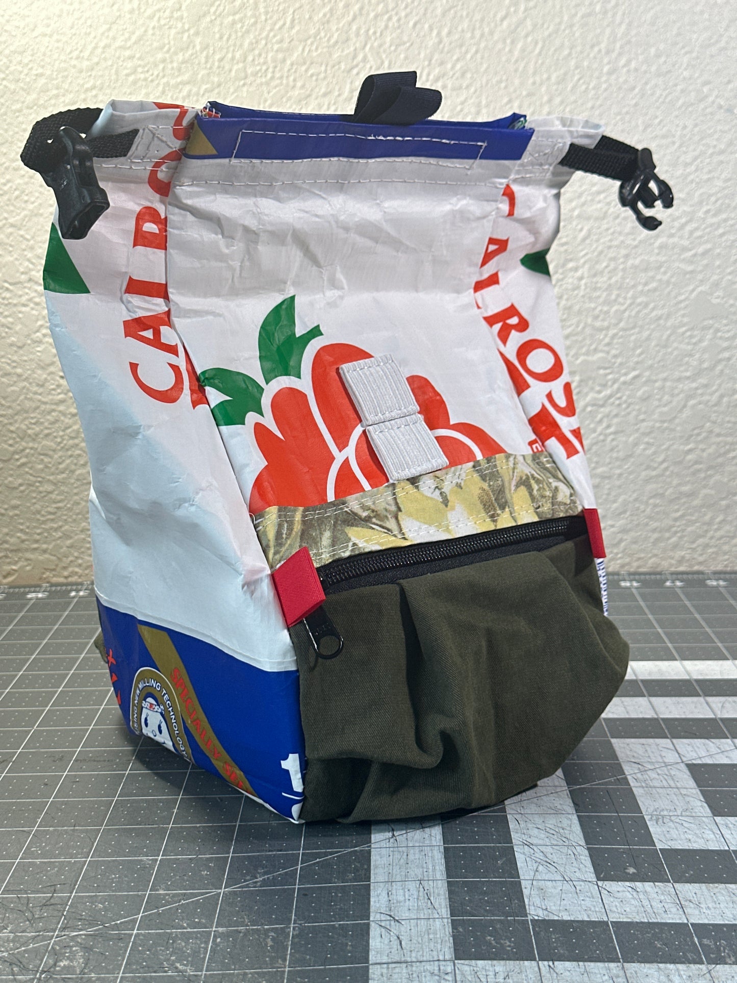 Rice Bag Worn Wear Upcycled Bouldering Pail 0016