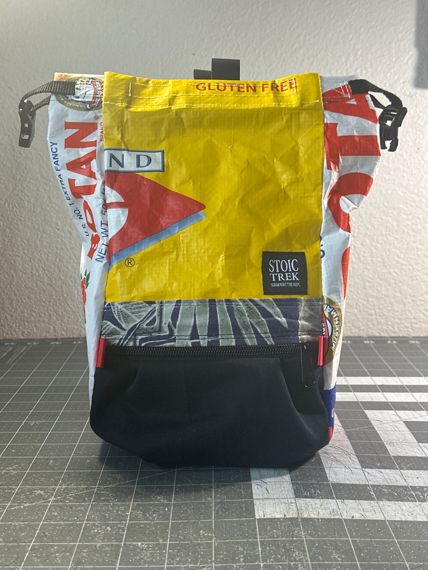 Rice Bag Worn Wear Upcycled Bouldering Pail 0006