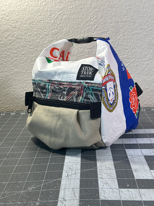 Rice Bag Worn Wear Upcycled Bouldering Pail 0017